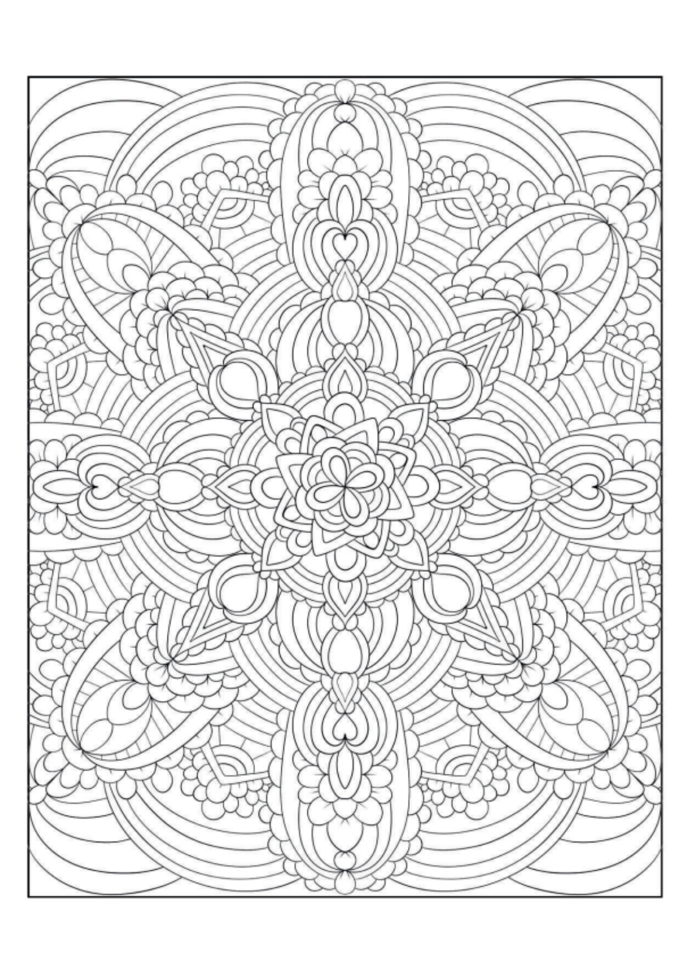 Mandala Boyama Kitabı (Spiralli – Arkası Boş Bırakılmıştır)