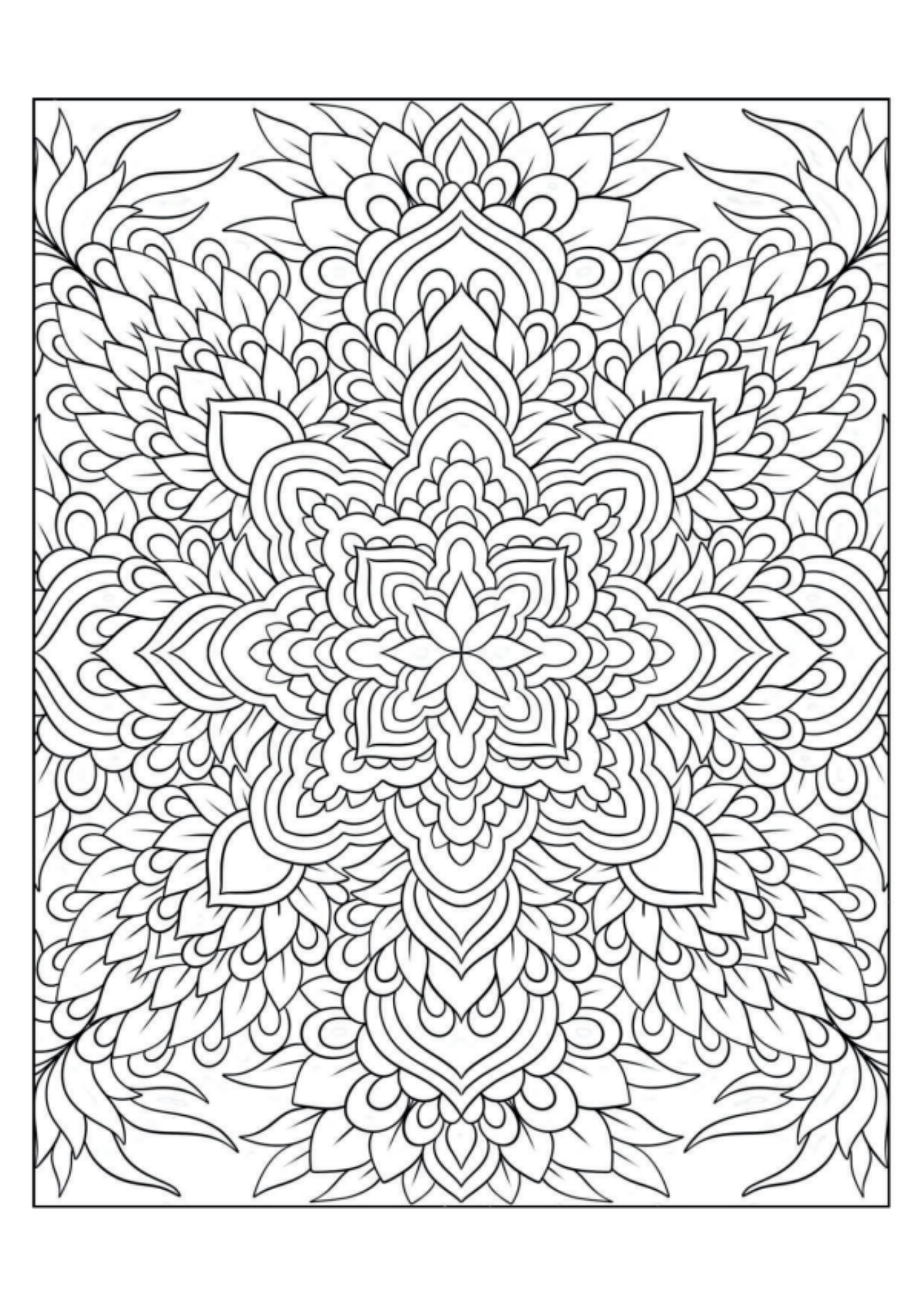Mandala Boyama Kitabı (Spiralli – Arkası Boş Bırakılmıştır)