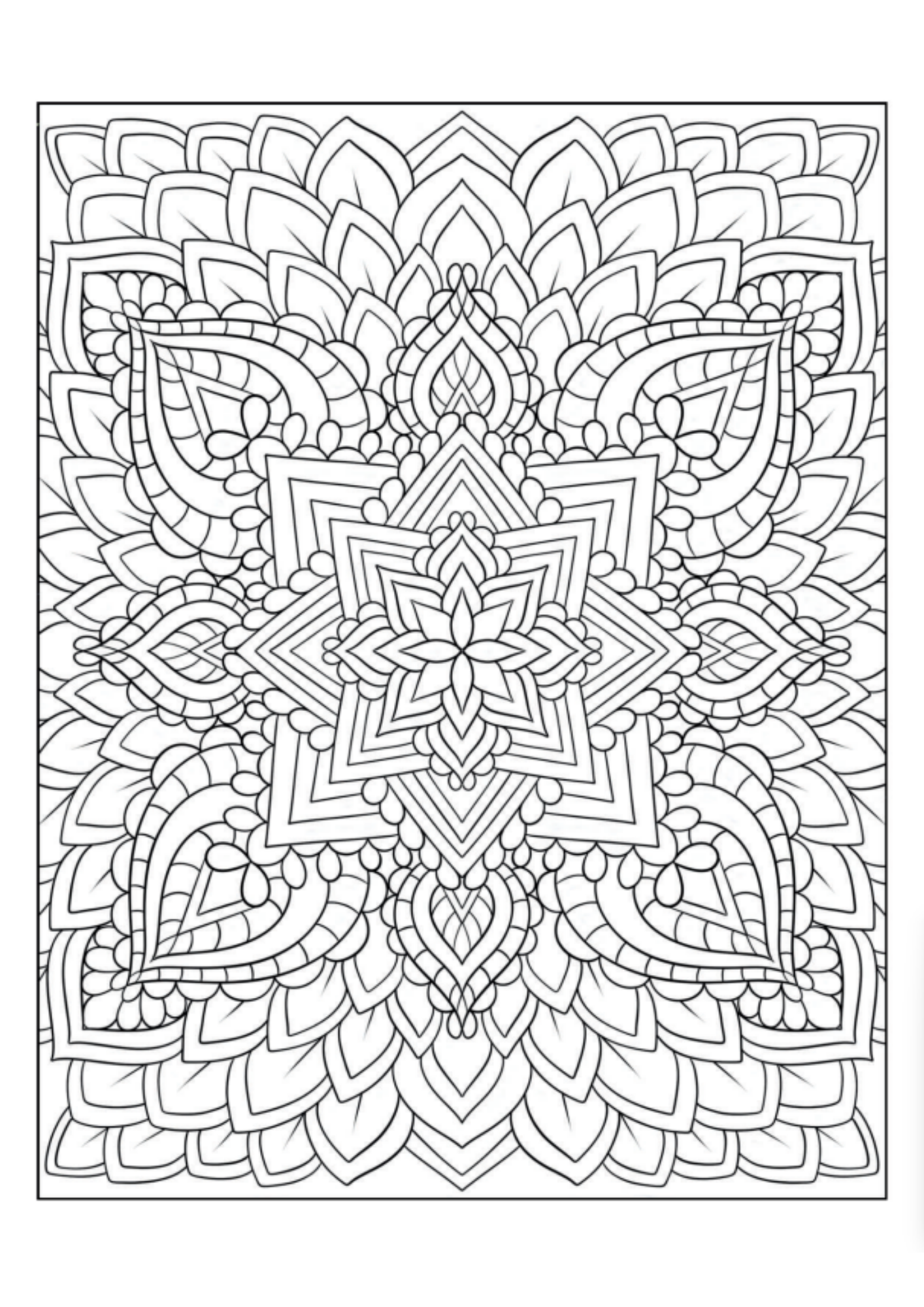 Mandala Boyama Kitabı (Spiralli – Arkası Boş Bırakılmıştır)