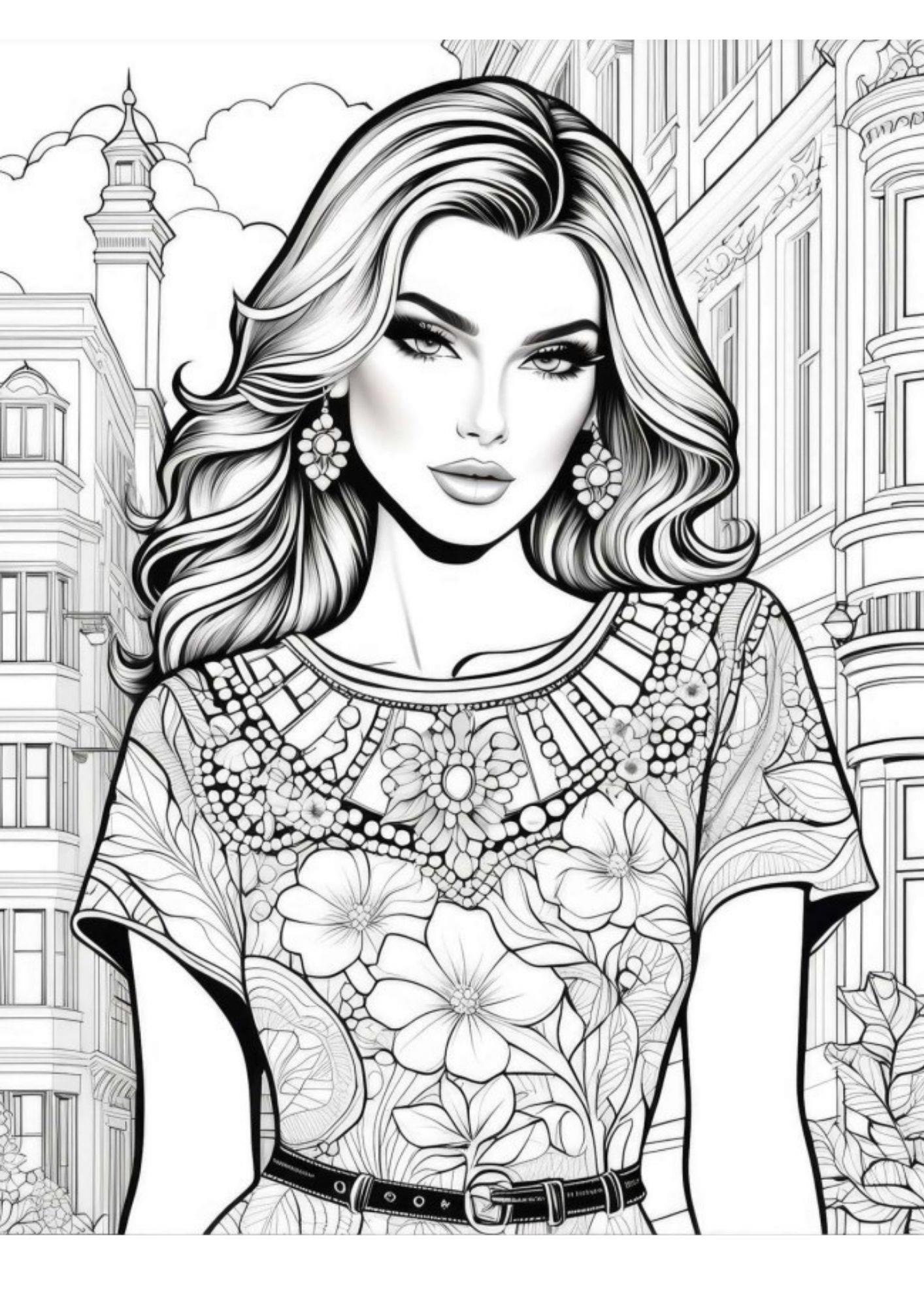 Moda Kızlar Boyama Kitabı 