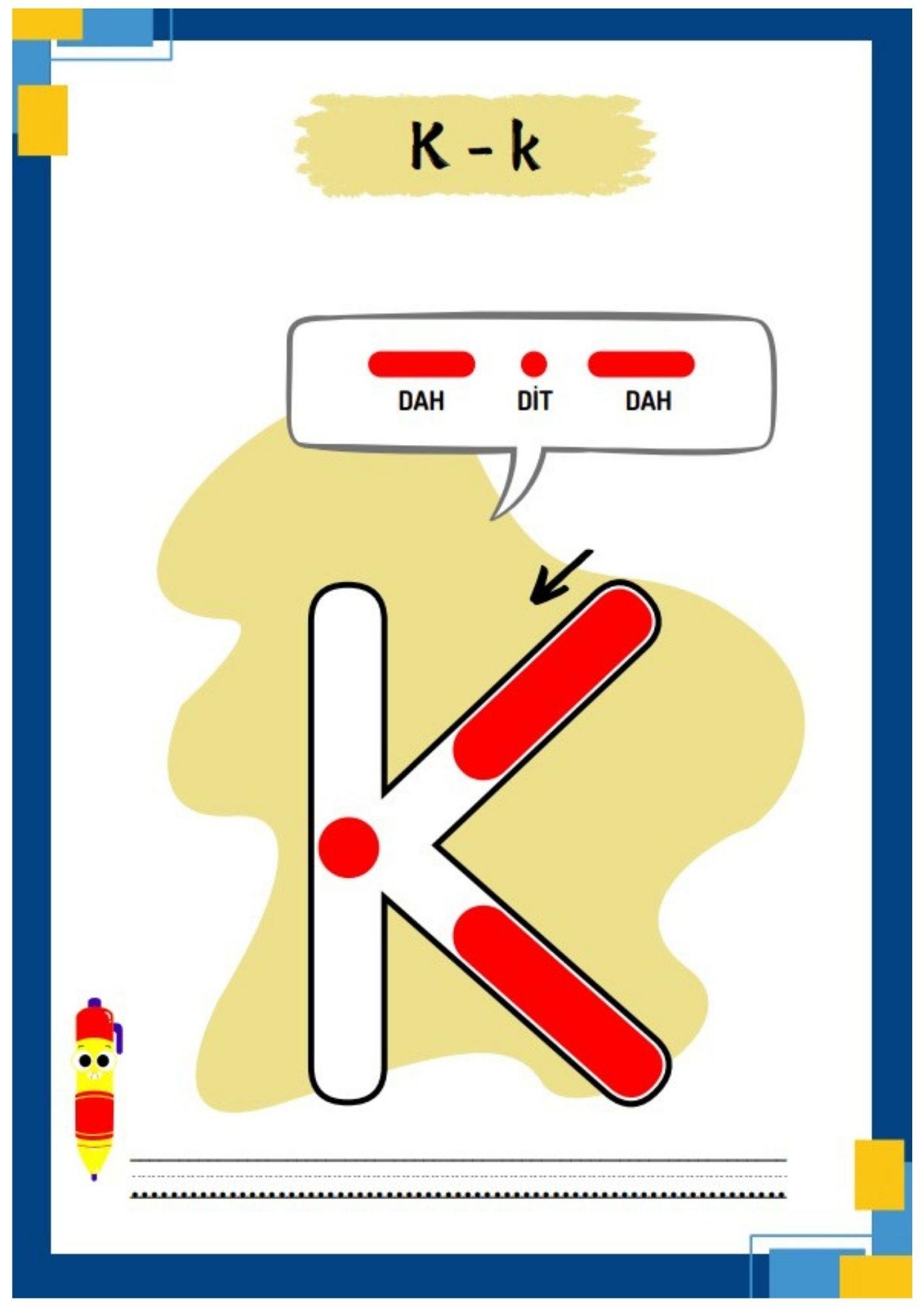 Mors Alfabesi Eğitim YAZ-SİL Kitabı (Morse Code)