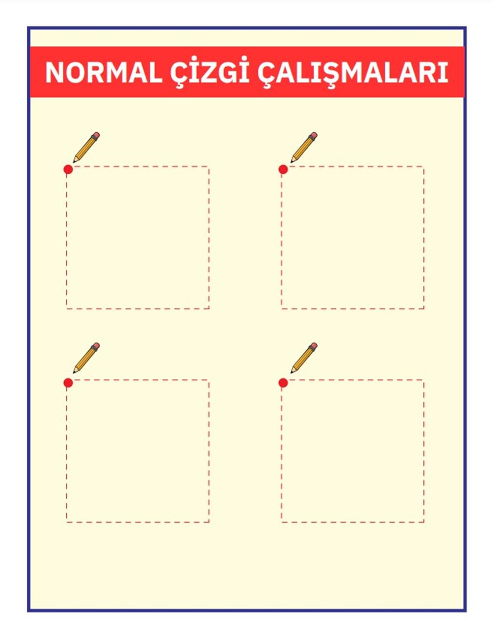 Normal Çizgi Çalışmaları YAZ SİL Kitabı
