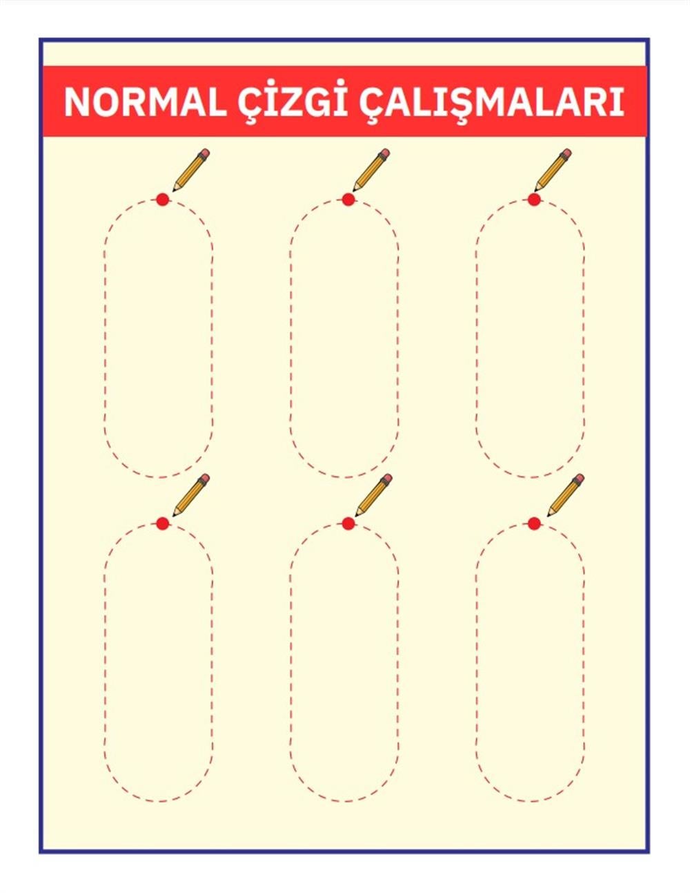 Normal Çizgi Çalışmaları YAZ SİL Kitabı