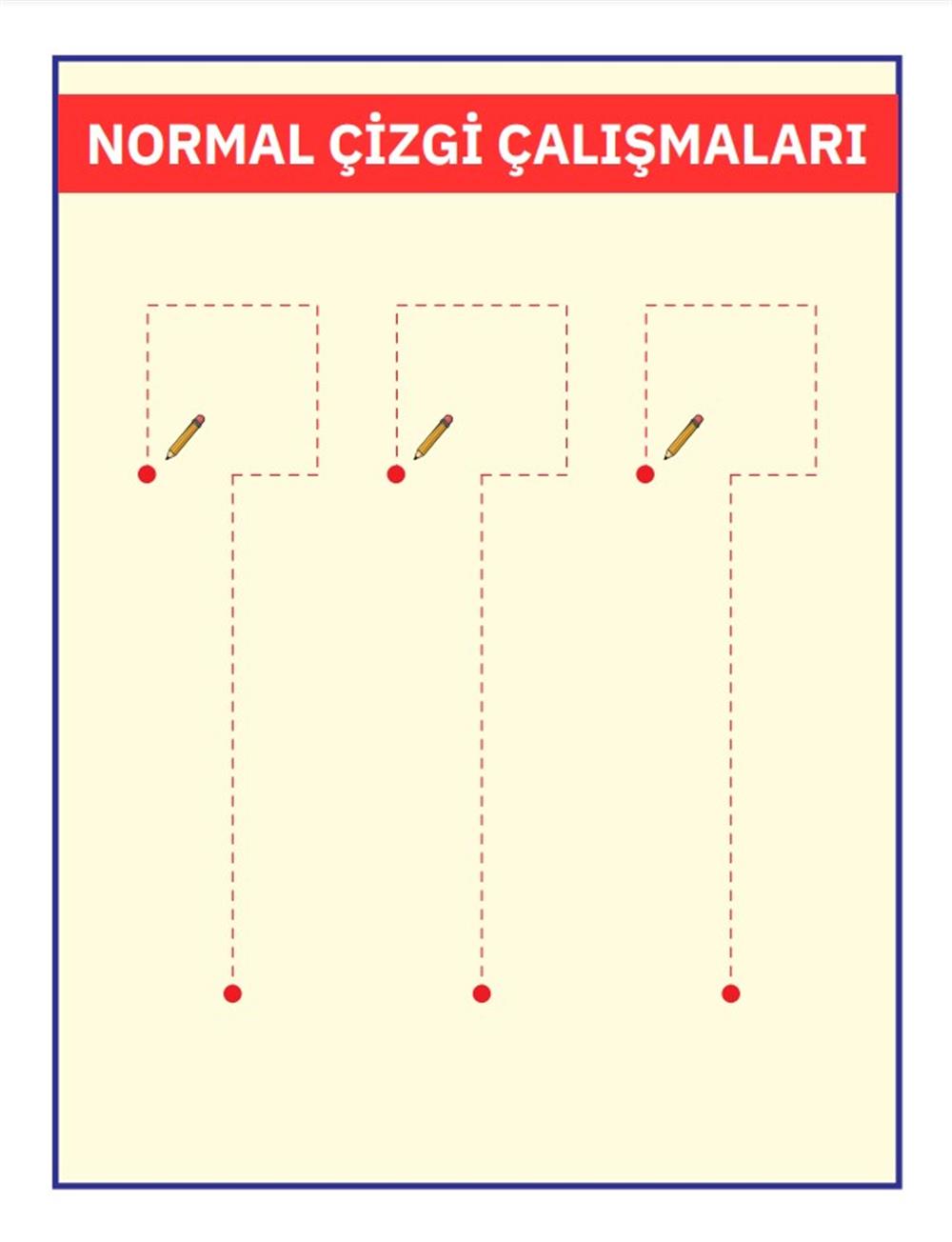 Normal Çizgi Çalışmaları YAZ SİL Kitabı