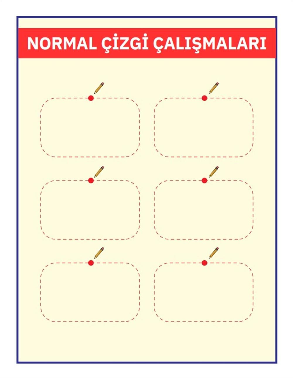 Normal Çizgi Çalışmaları YAZ SİL Kitabı