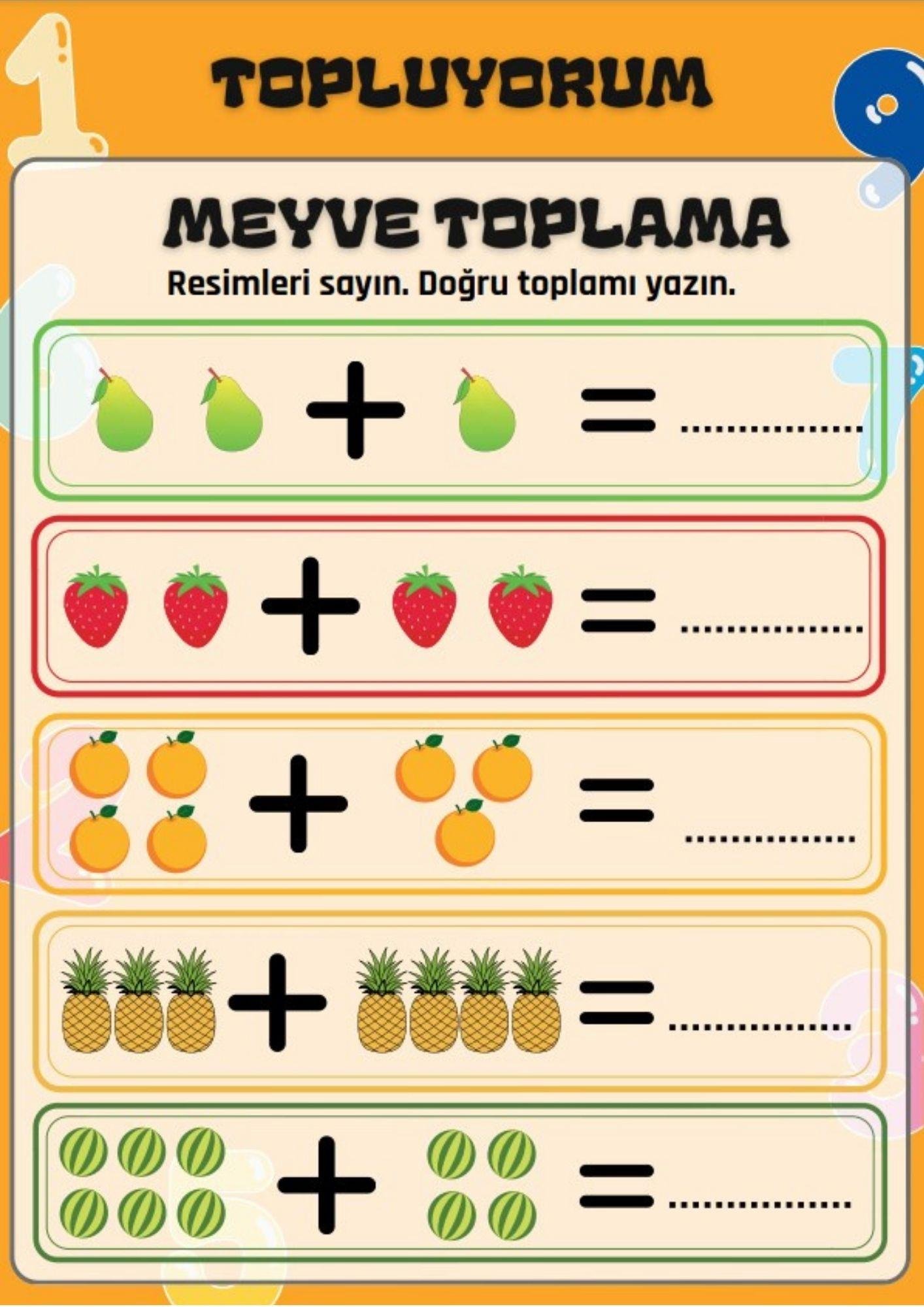 Okul Öncesi-1.ve 2.Sınıflar MATEMATİK Tekrar Kitabı (YAZ-SİL)