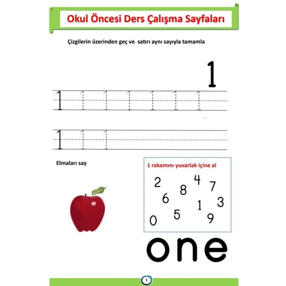 Okul Öncesi DERS Çalışma PDF Eğitim Seti