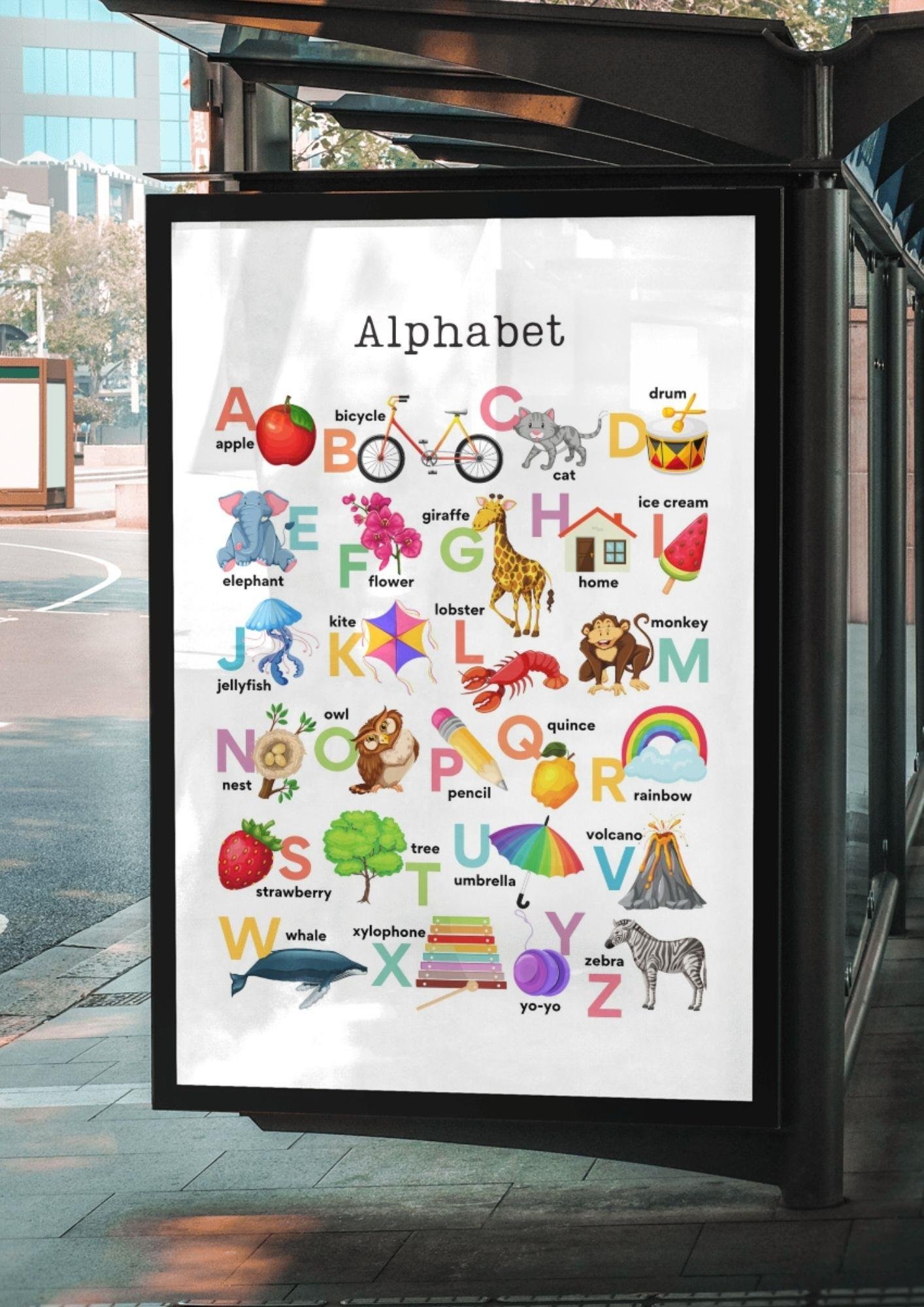 Okul Öncesi – İlköğretim İngilizce Poster Eğitim Seti -15 Pvc Laminasyonlu 