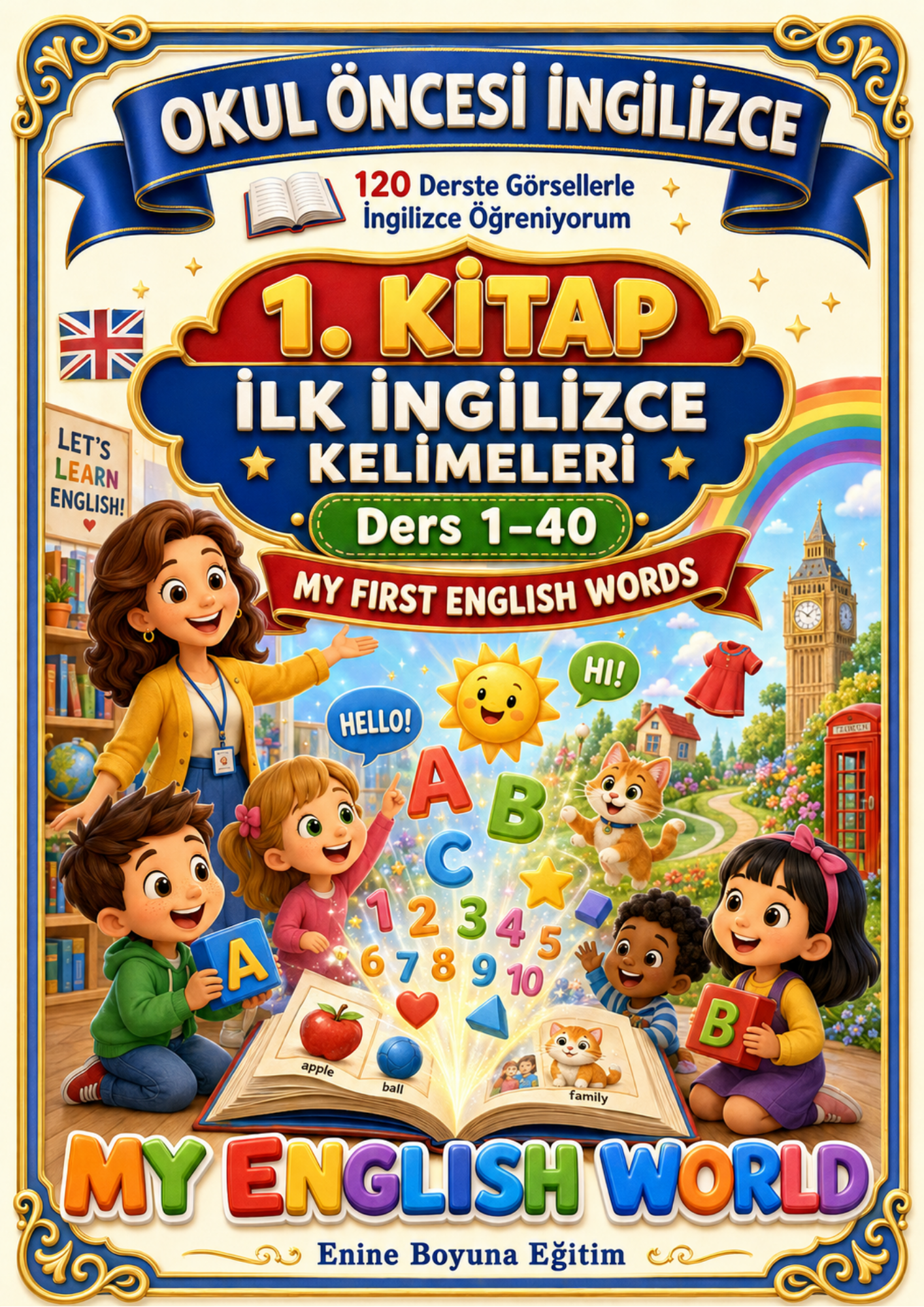 OKUL ÖNCESİ İNGİLİZCE - 140 DERSTE GÖRSELLERLE İNGİLİZCE ÖĞRENİYORUM