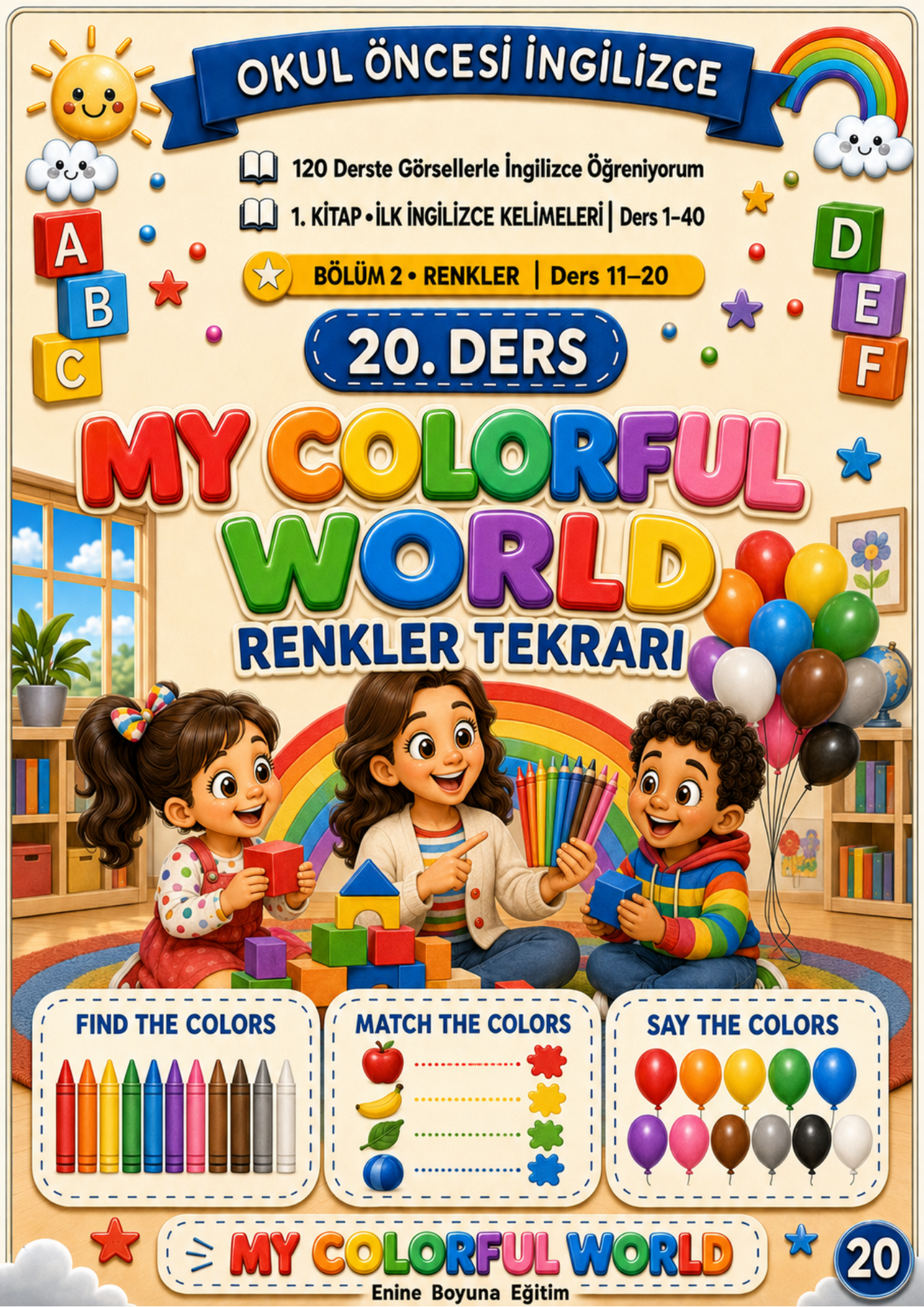 OKUL ÖNCESİ İNGİLİZCE - 140 DERSTE GÖRSELLERLE İNGİLİZCE ÖĞRENİYORUM