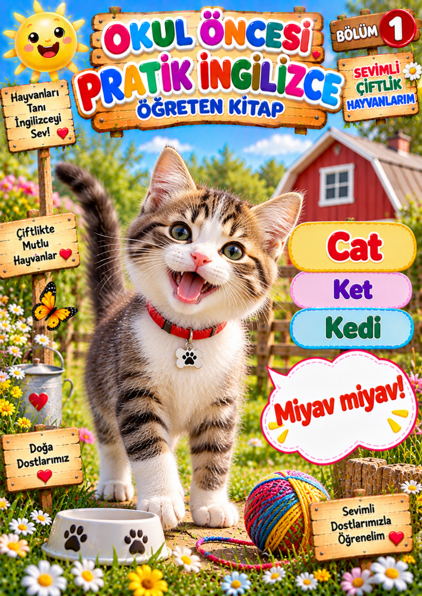 Okul Öncesi Pratik İngilizce Öğreten Kitap 
