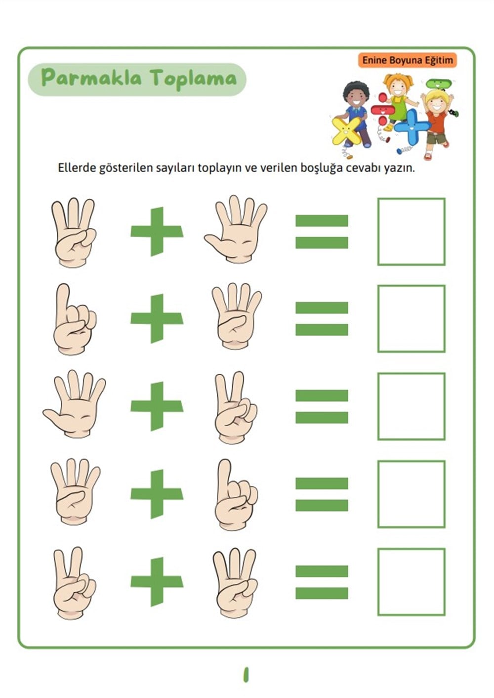 Okul Öncesi Pratik Matematik Kitabı 