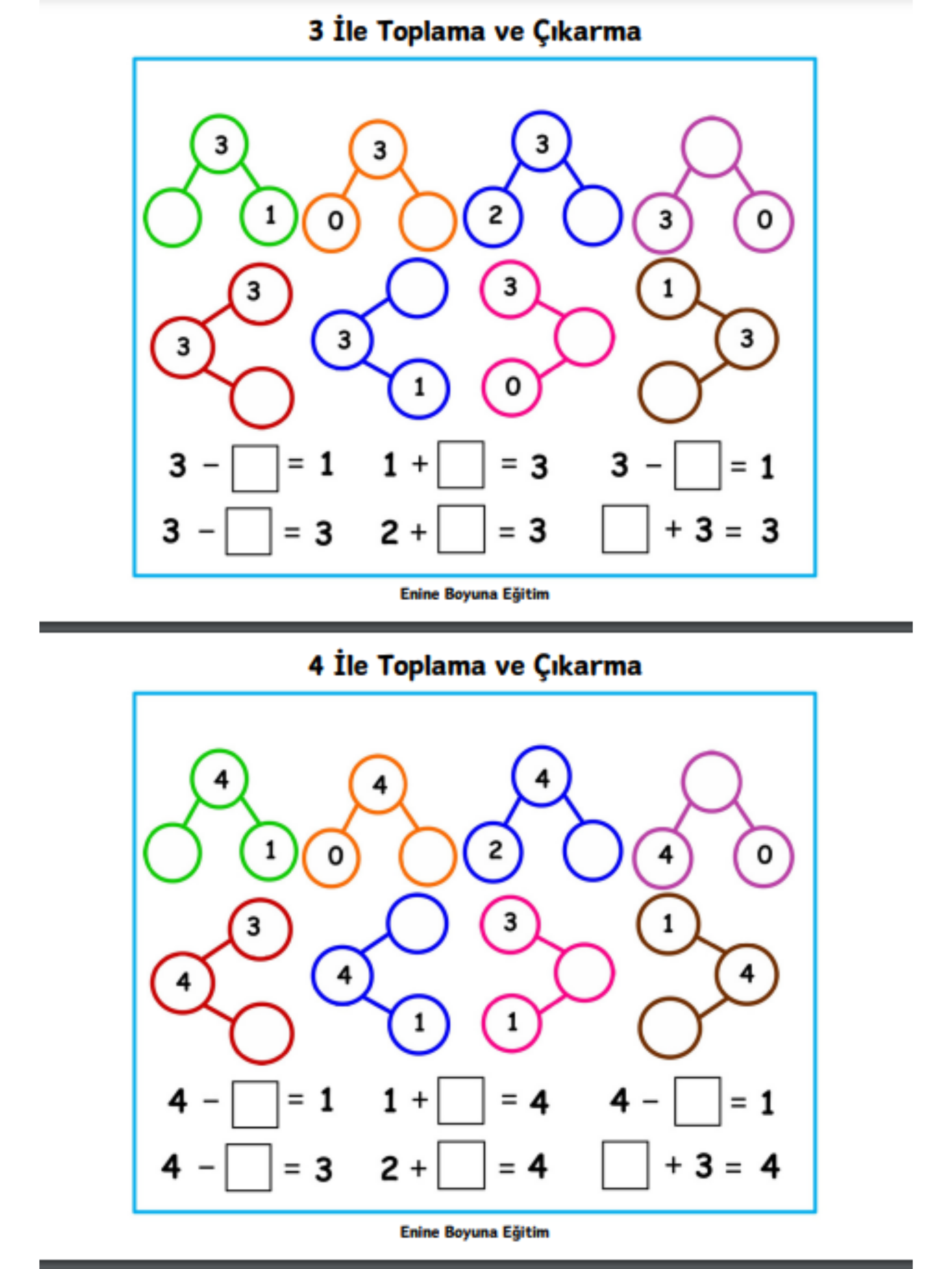 Okul Öncesi ve 1. Sınıflar İçin Matematik İşlem YAZ-SİL Kitabı
