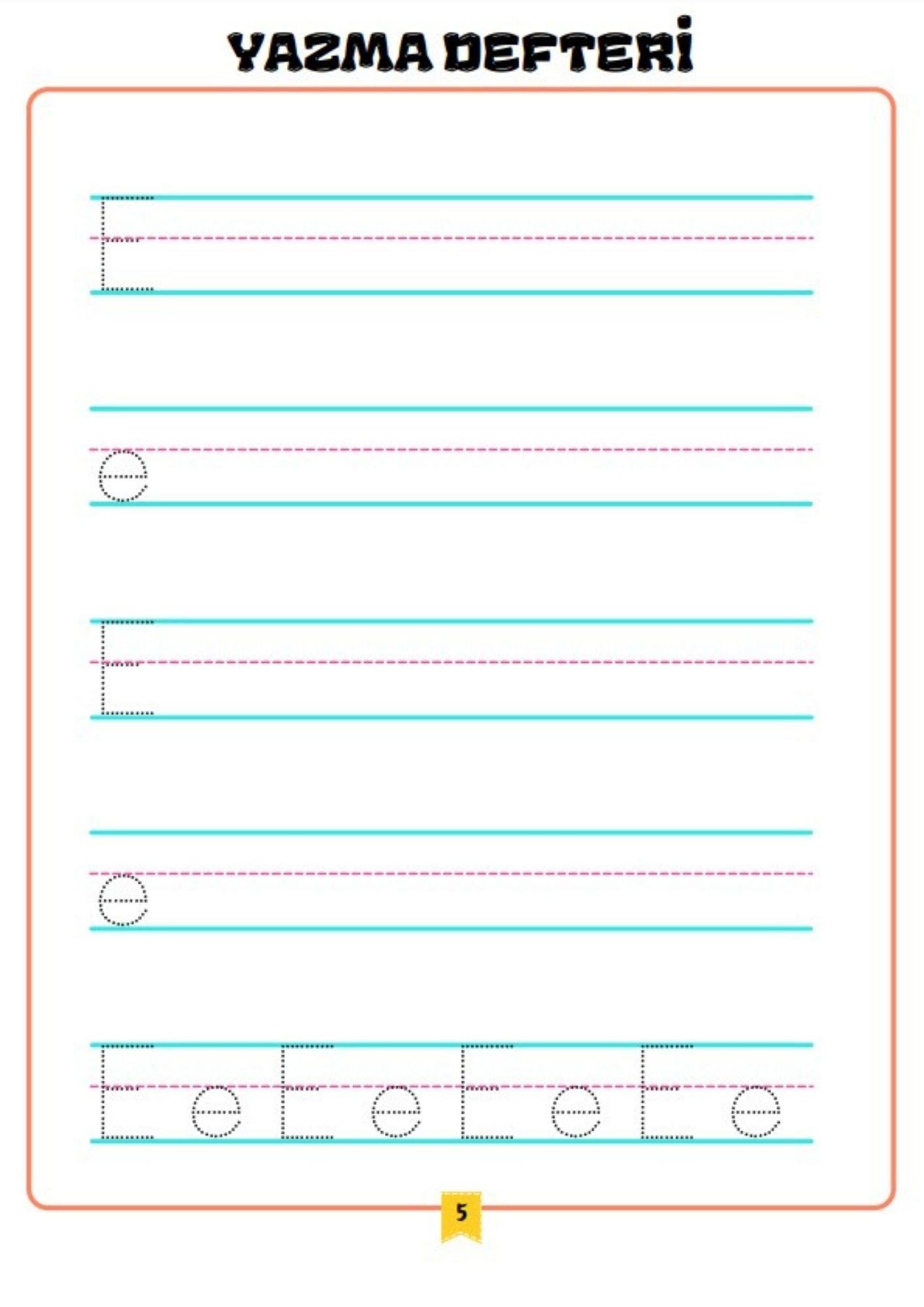 Okuma Yazma YAZ-SİL Defteri (Bitmeyen Defter)
