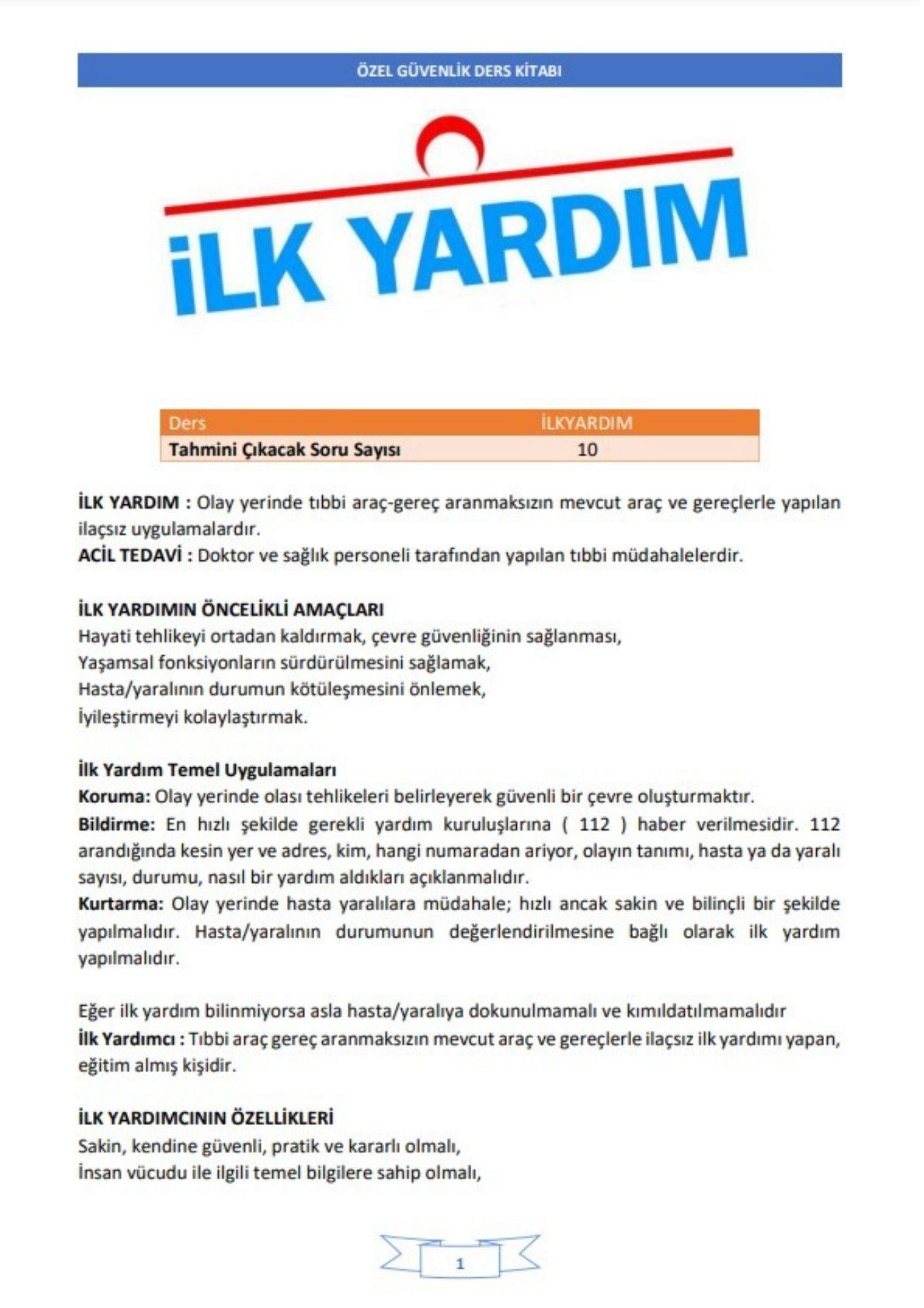 Özel Güvenlik Eğitim Seti (Silahlı)