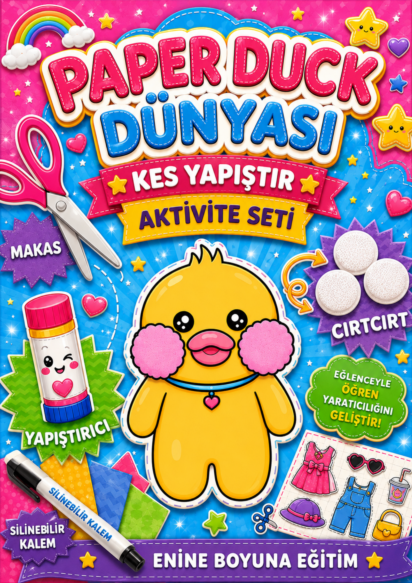 PAPER DUCK DÜNYASI – KES YAPIŞTIR CIRT CIRT AKTİVİTE SETİ