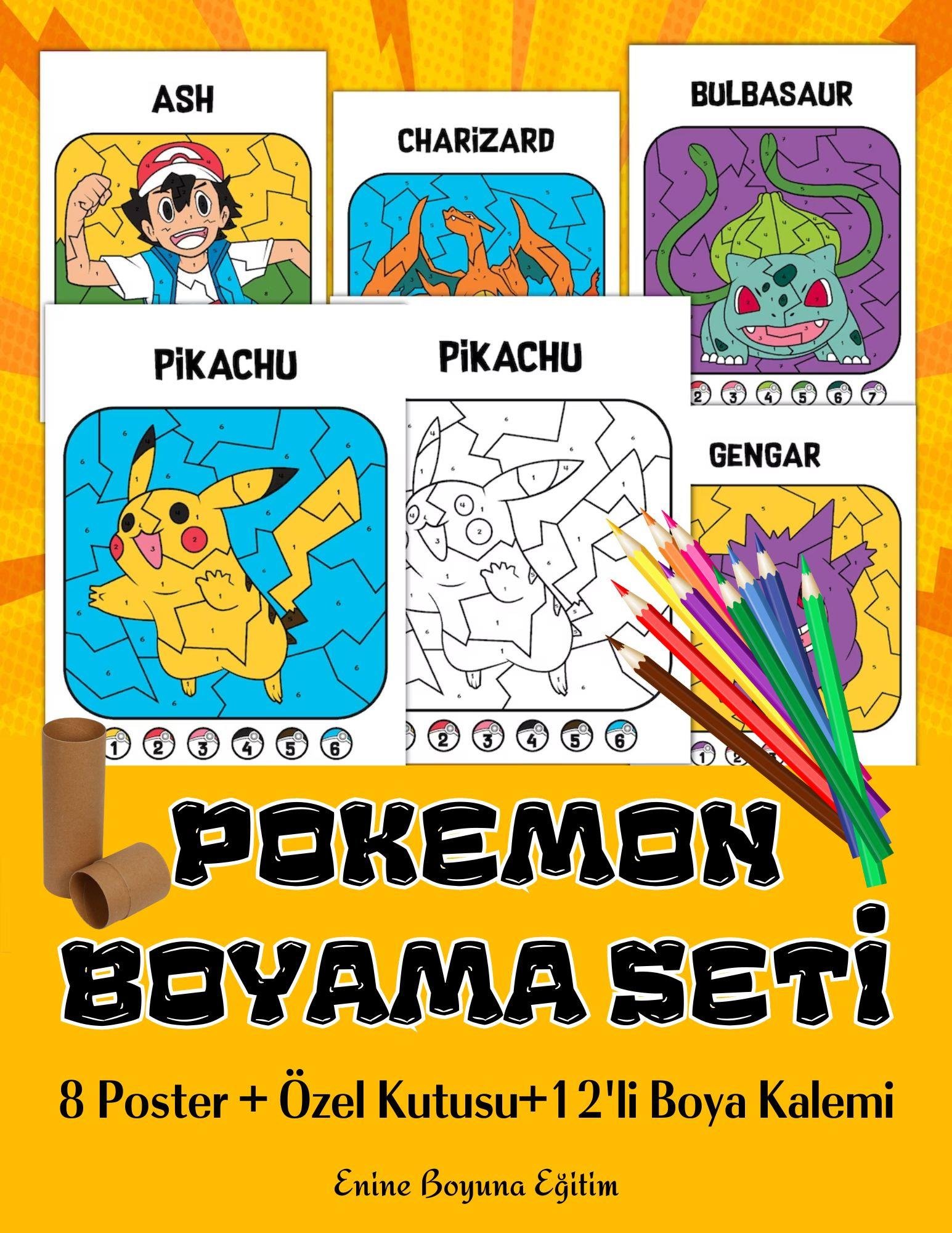 Pokemon Boyama Seti (Hediye Paketinde)