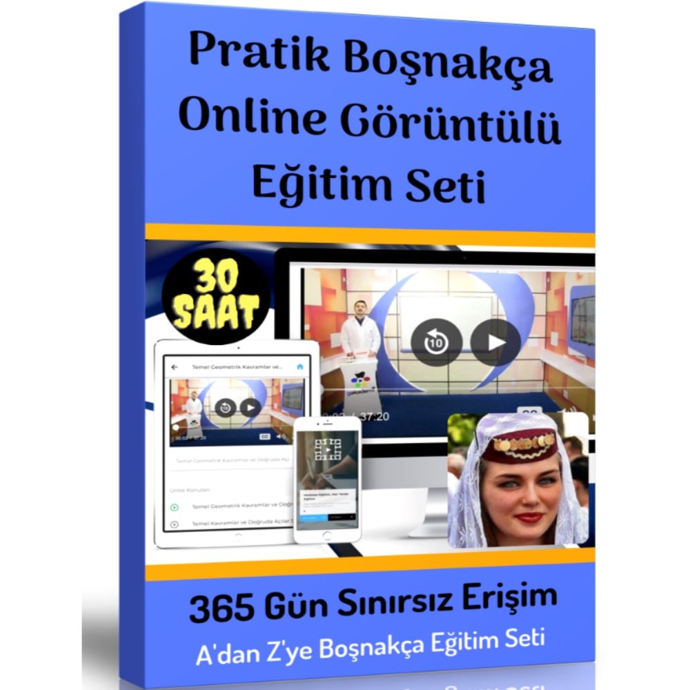 Pratik Boşnakça Online Görüntülü Eğitim Seti (Başlangıç-Orta-İleri Düzey)