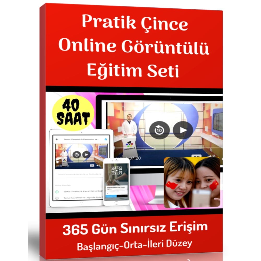 Pratik Çince Online Görüntülü Eğitim Seti (Başlangıç-Orta-İleri Düzey)
