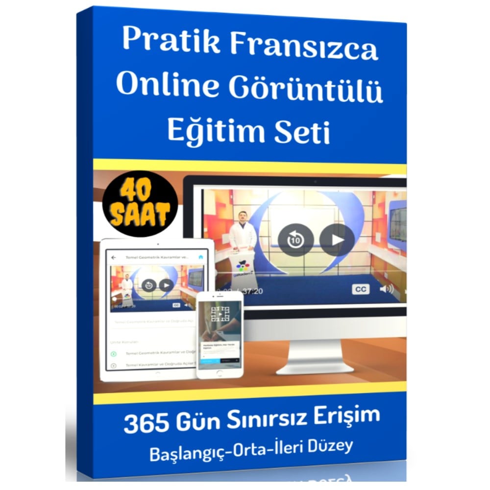 Pratik Fransızca Online Görüntülü Eğitim Seti (Başlangıç-Orta-İleri Düzey)