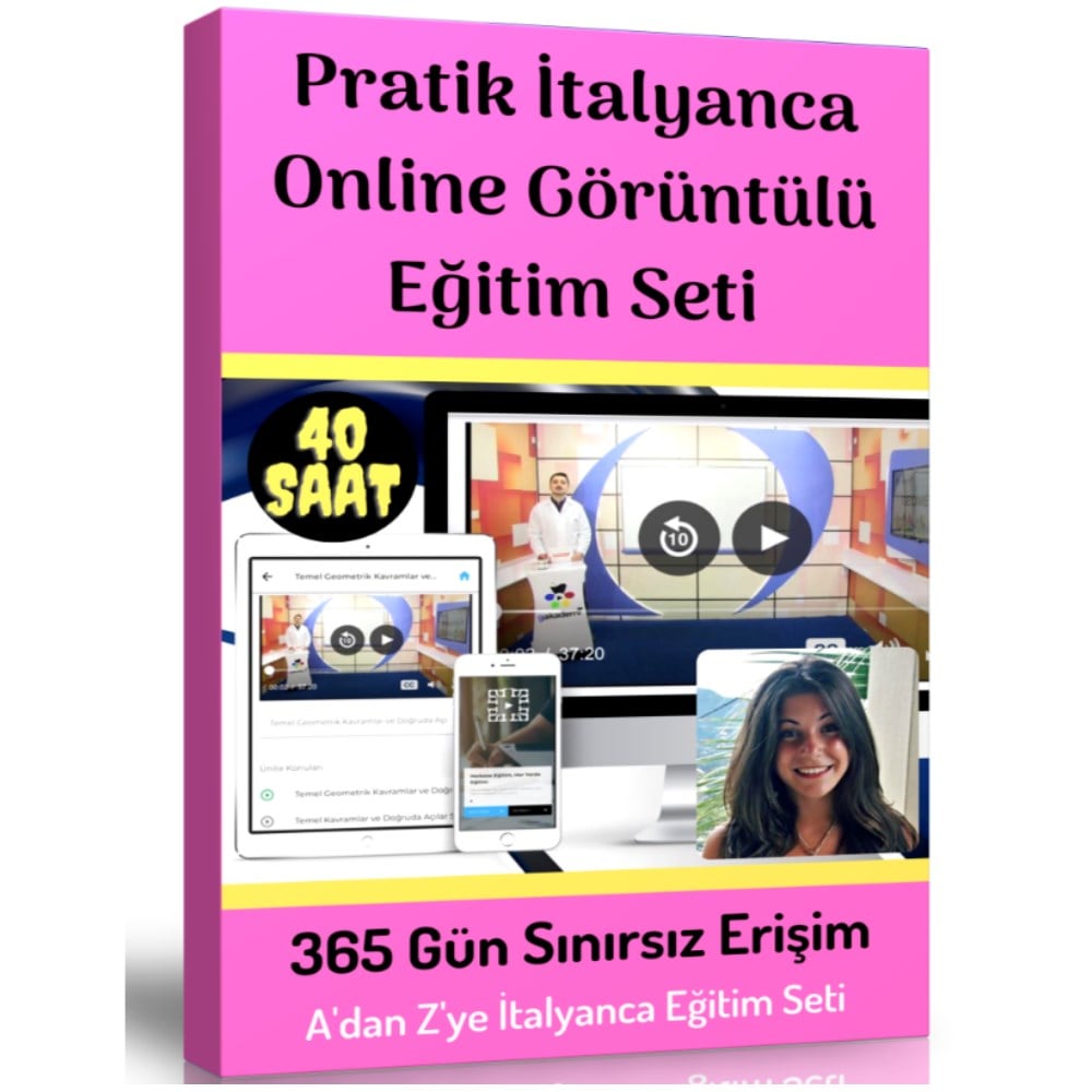 Pratik İtalyanca Online Görüntülü Eğitim Seti (Başlangıç-Orta-İleri Düzey)