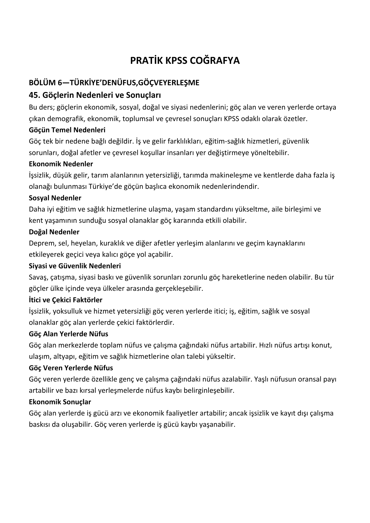 Pratik KPSS Coğrafya 
