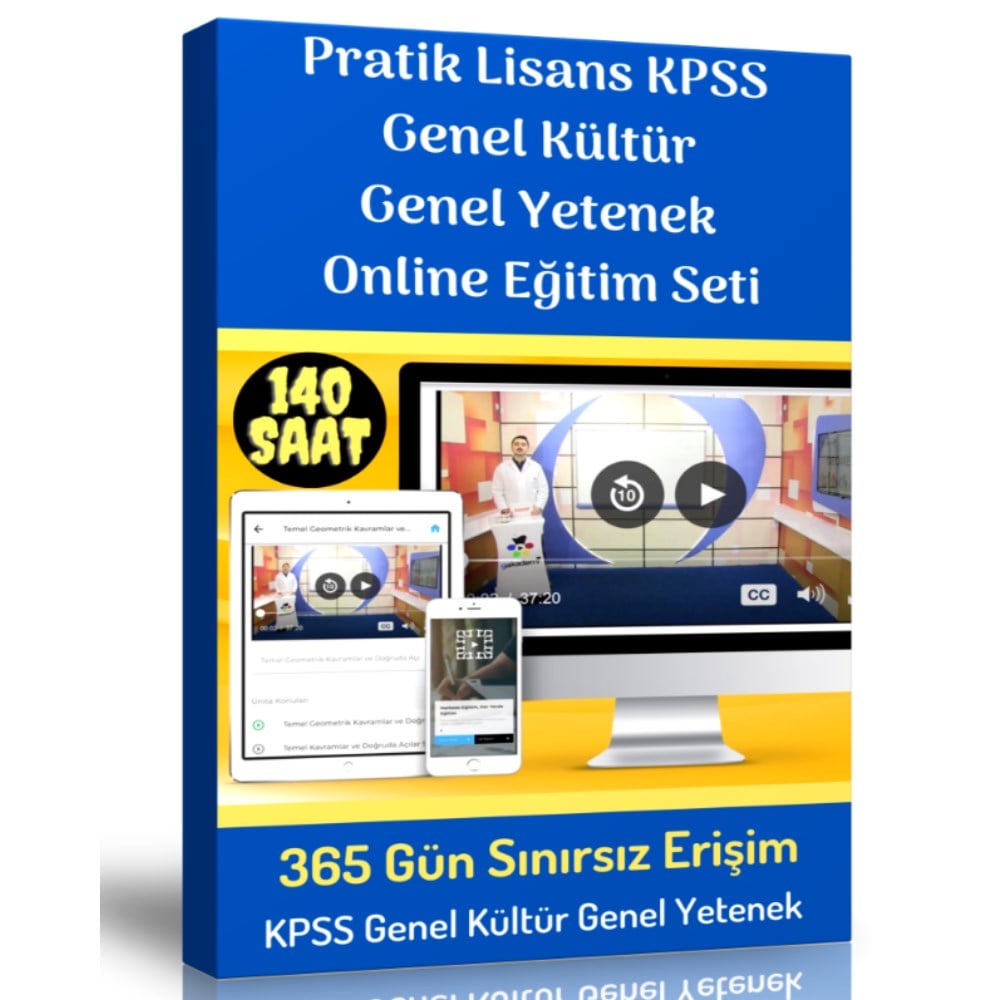 Pratik Lisans KPSS Genel Kültür Genel Yetenek Online Eğitim Seti
