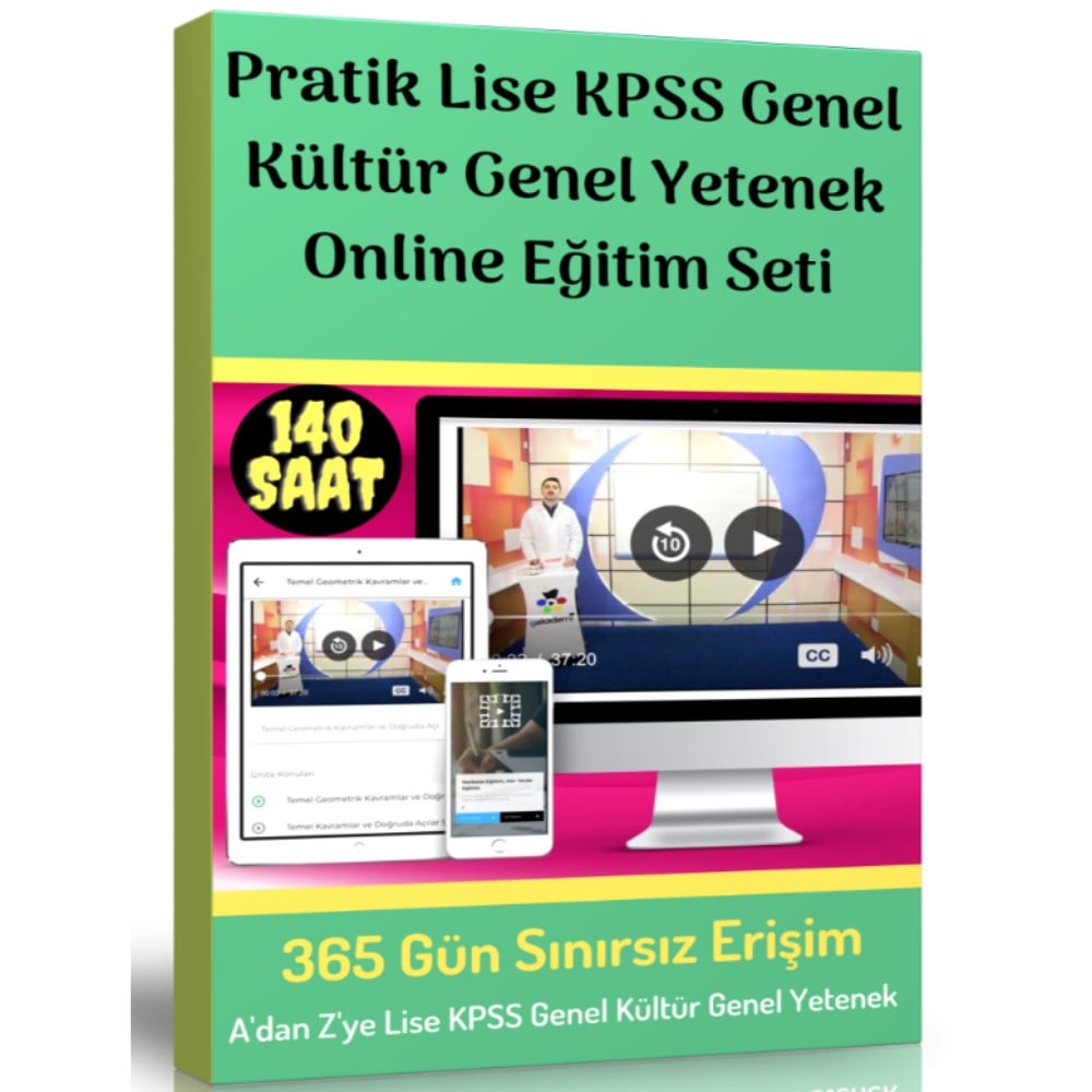 Pratik Lise KPSS Genel Kültür Genel Yetenek Online Eğitim Seti