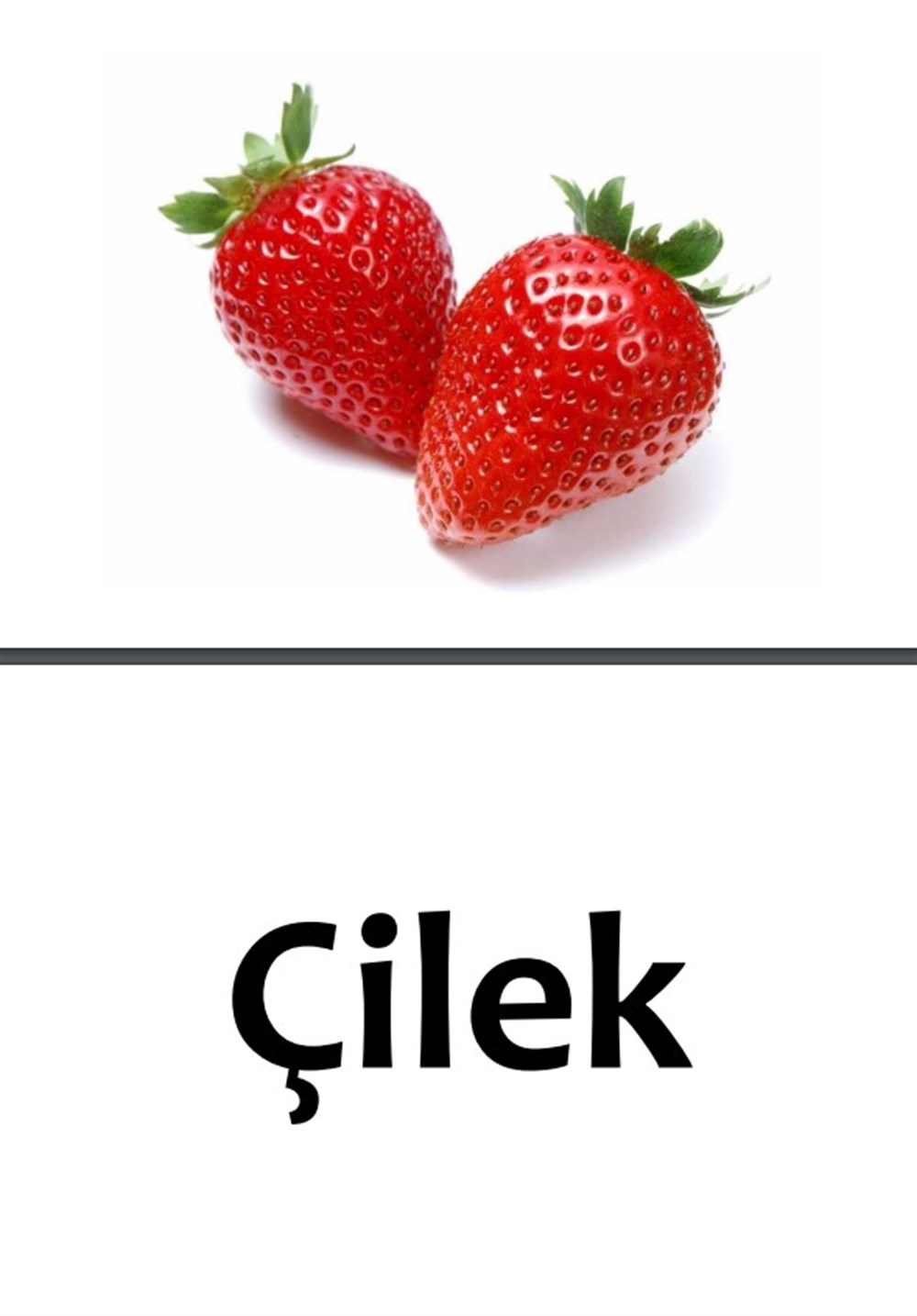 Pratik Meyve Kartları (Laminasyonlu SERT Kartlar)