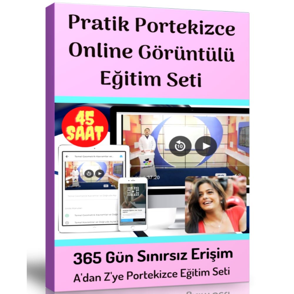 Pratik Portekizce Online Görüntülü Eğitim Seti (Başlangıç-Orta-İleri Düzey)