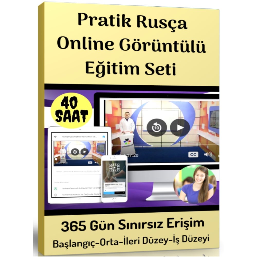 Pratik Rusça Online Görüntülü Eğitim Seti (Başlangıç-Orta-İleri Düzey-İş Düzeyi)