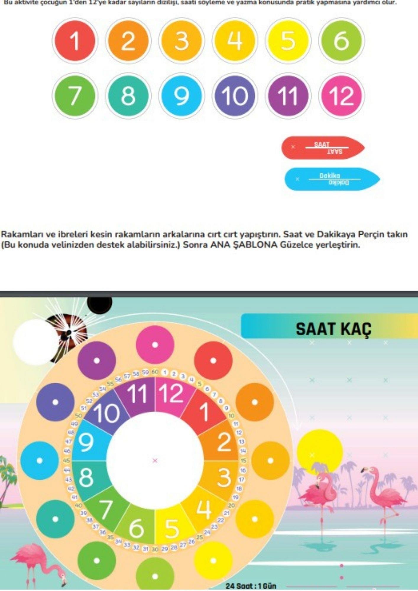 Saatler Öğreniyorum YAZ-SİL Kitabı (4-12 Yaş)