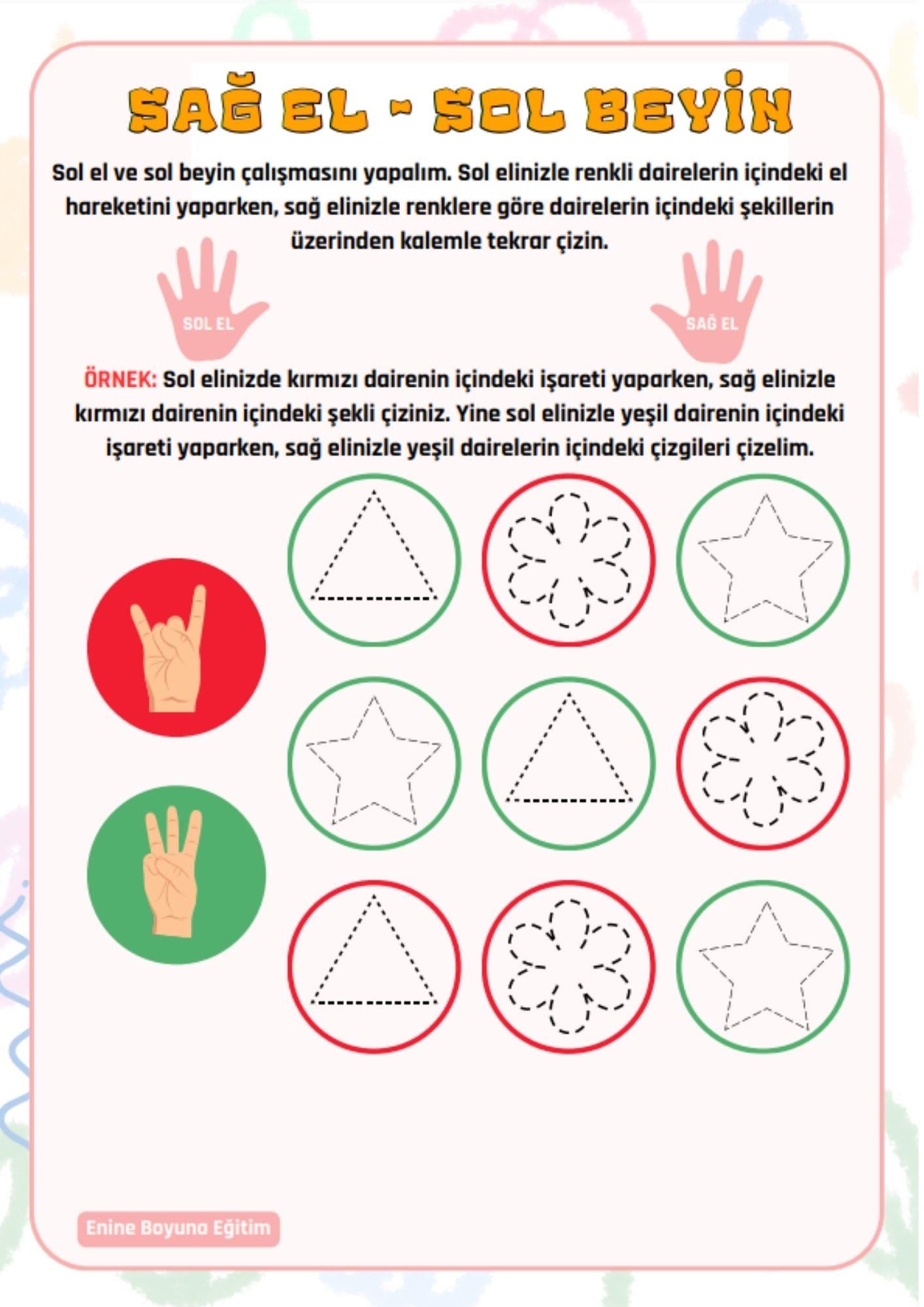 Sağ-SOL Beyin Aktiviteleri YAZ-SİL Kitabı