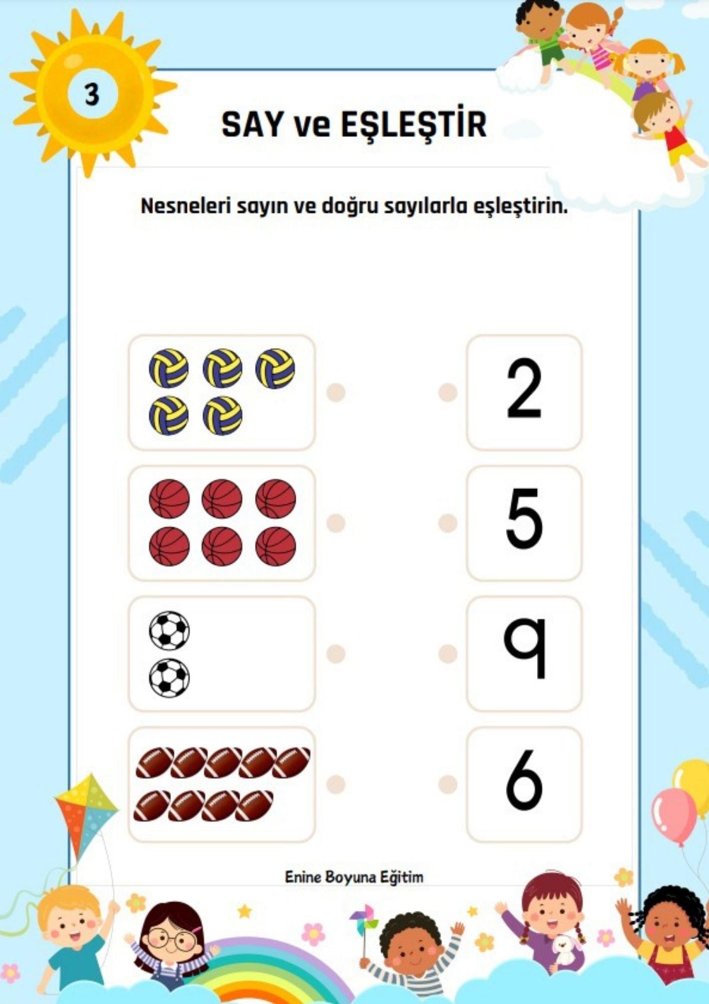 Say- Eşleştir YAZ-SİL Kitabı