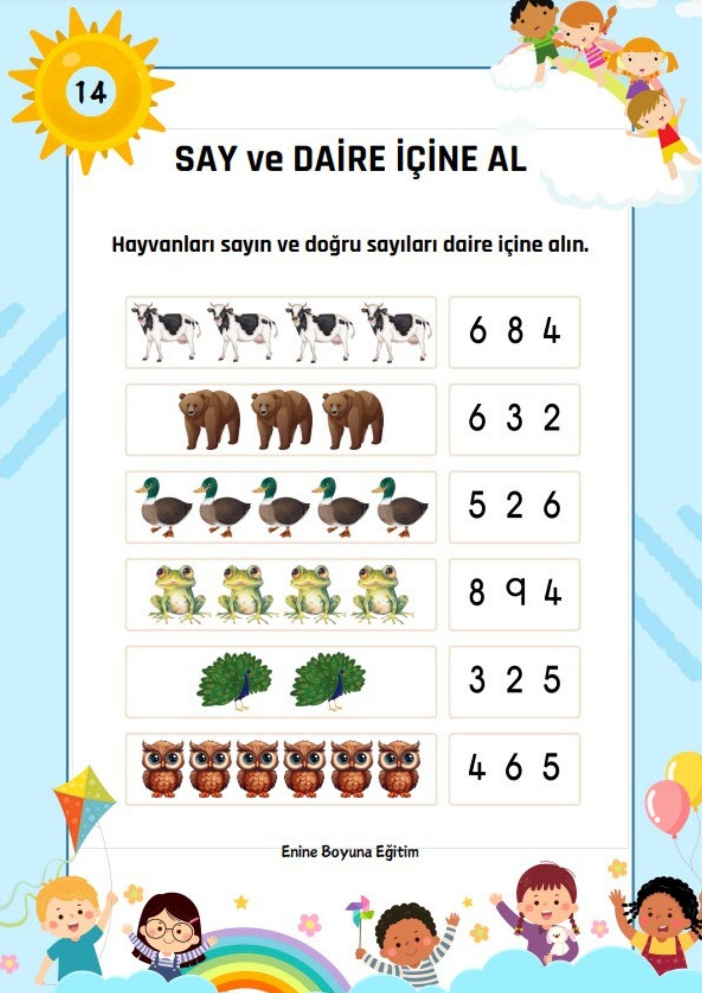 Say- Eşleştir YAZ-SİL Kitabı