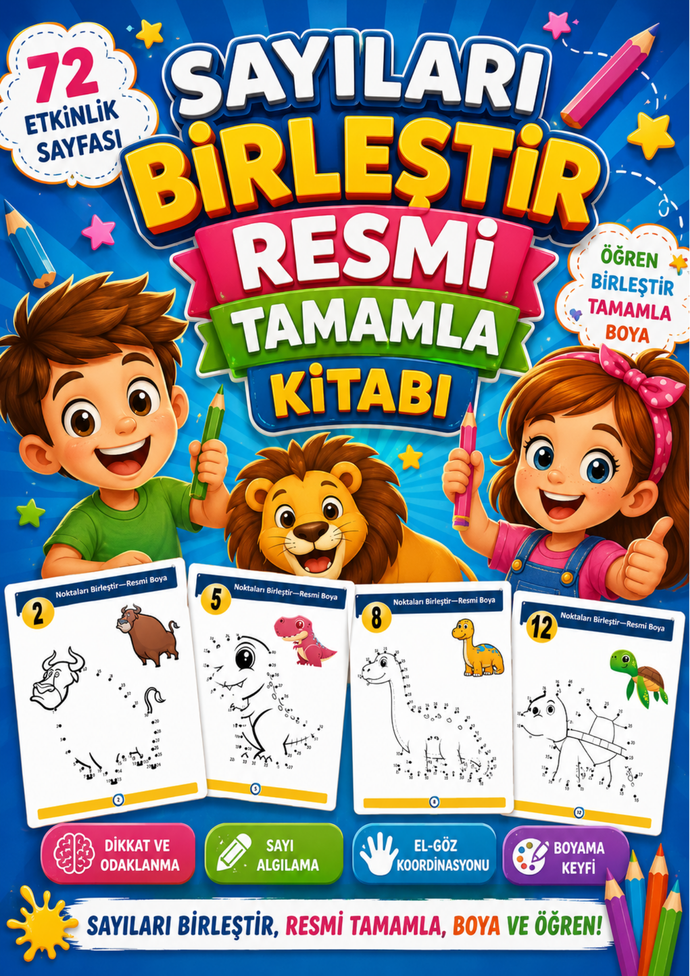 Sayıları Birleştir Resmi Tamamla Kitabı