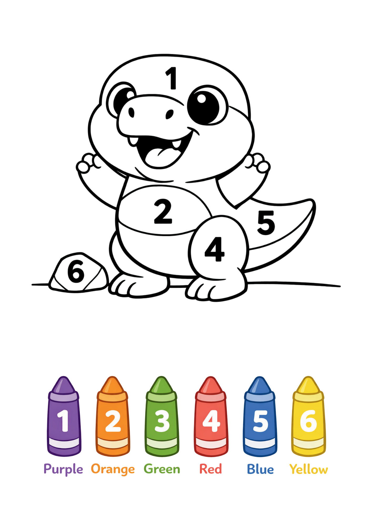 Sayılarla Boyama – Dinozorlar (Dinozor Boyama Kitabı)