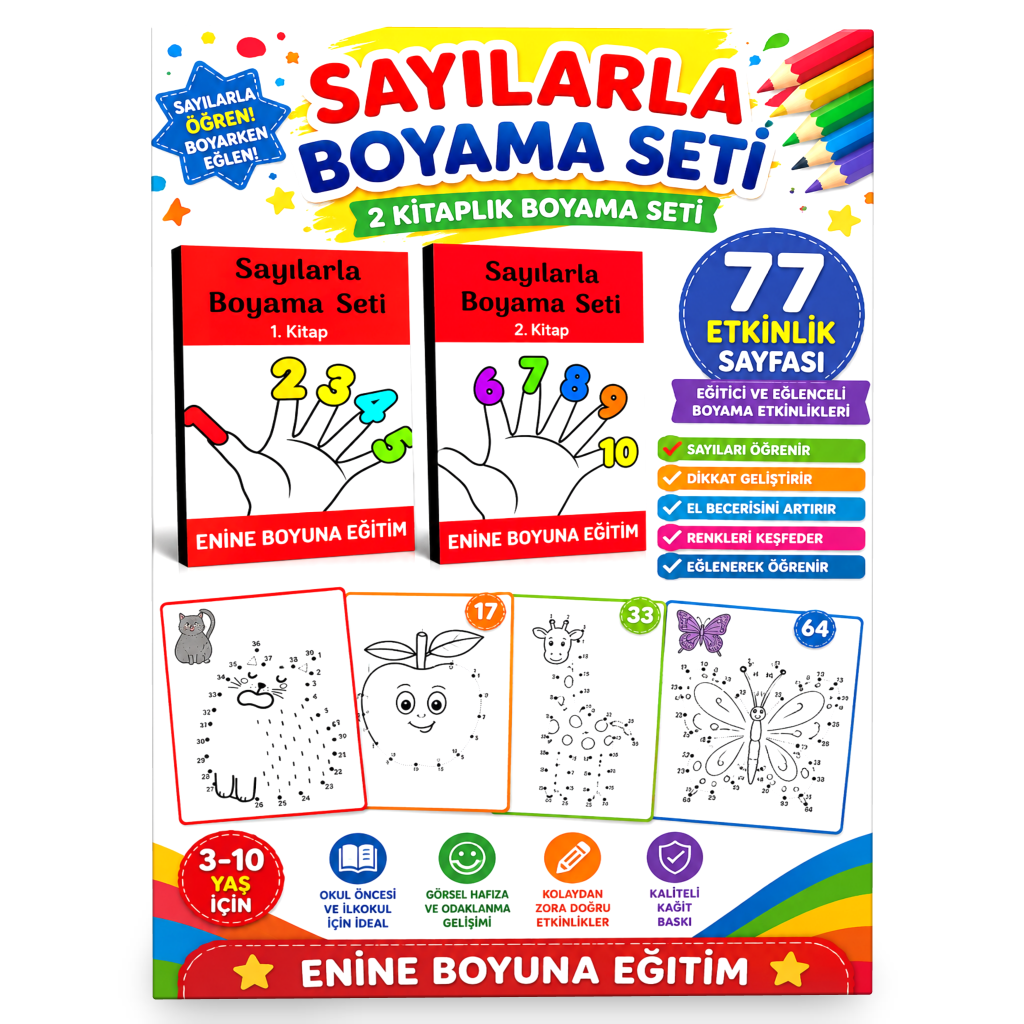 Sayılarla Boyama Kitap Seti (2 Kitap)