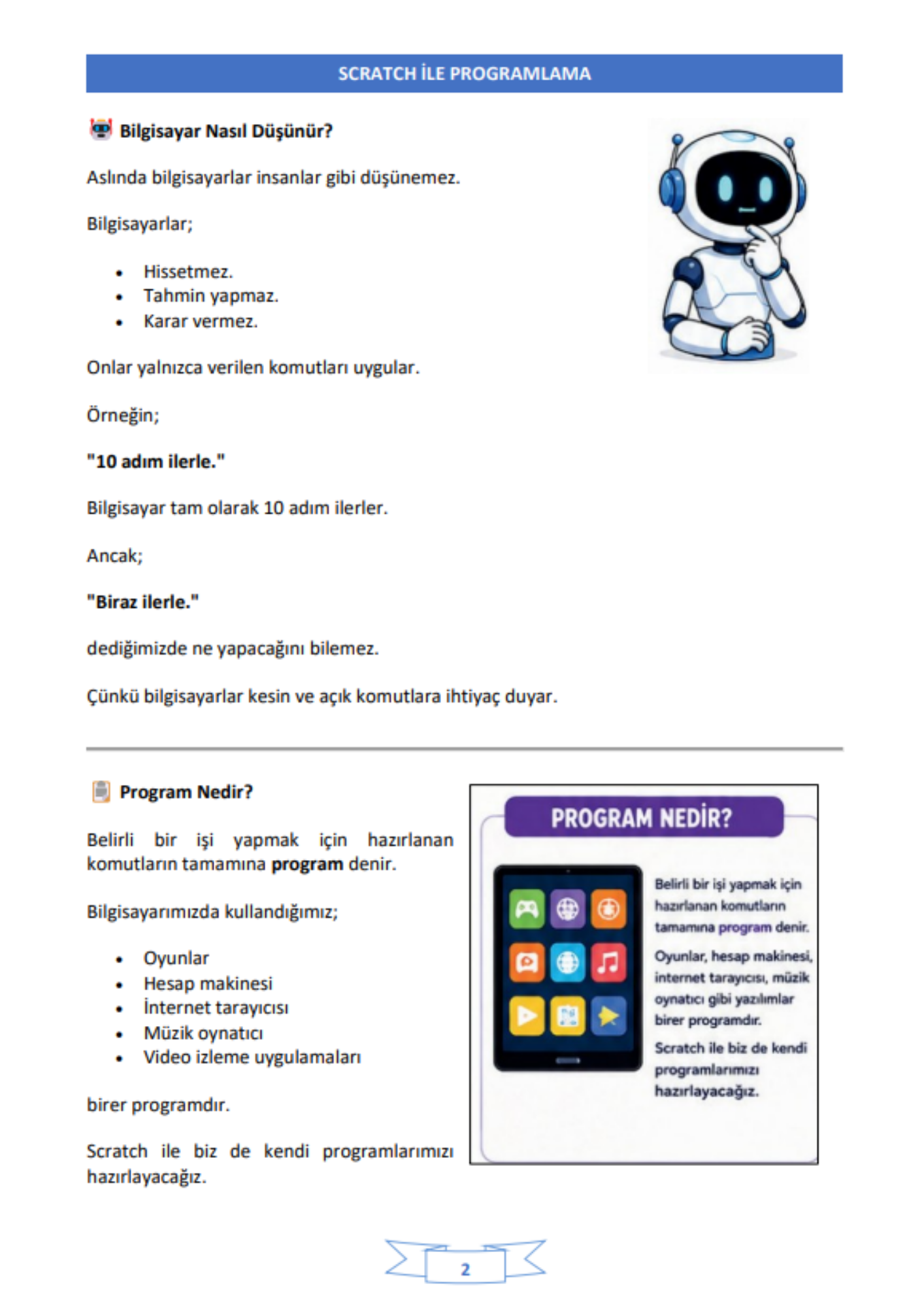SCRATCH İLE PROGRAMLAMA – Çocuklar İçin Kodlama ve Proje Geliştirme Kitabı