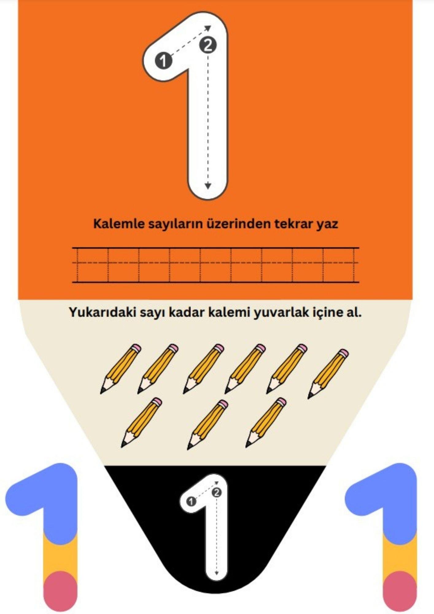 Sevimli Alfabe-Sayılar YAZ-SİL Kitabı 