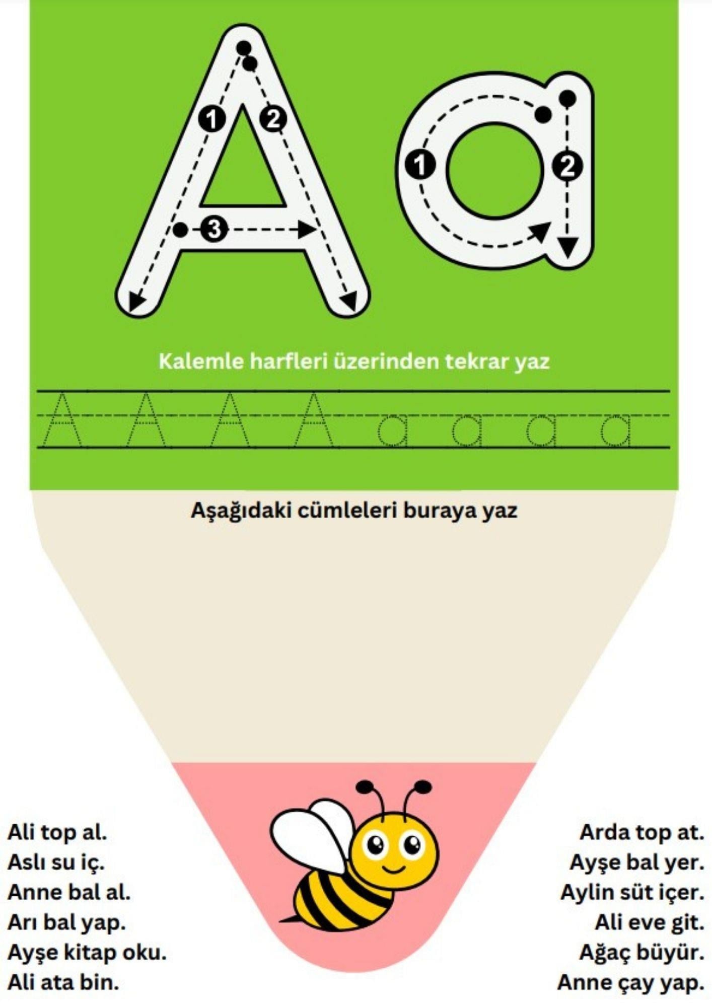 Sevimli Alfabe-Sayılar YAZ-SİL Kitabı 