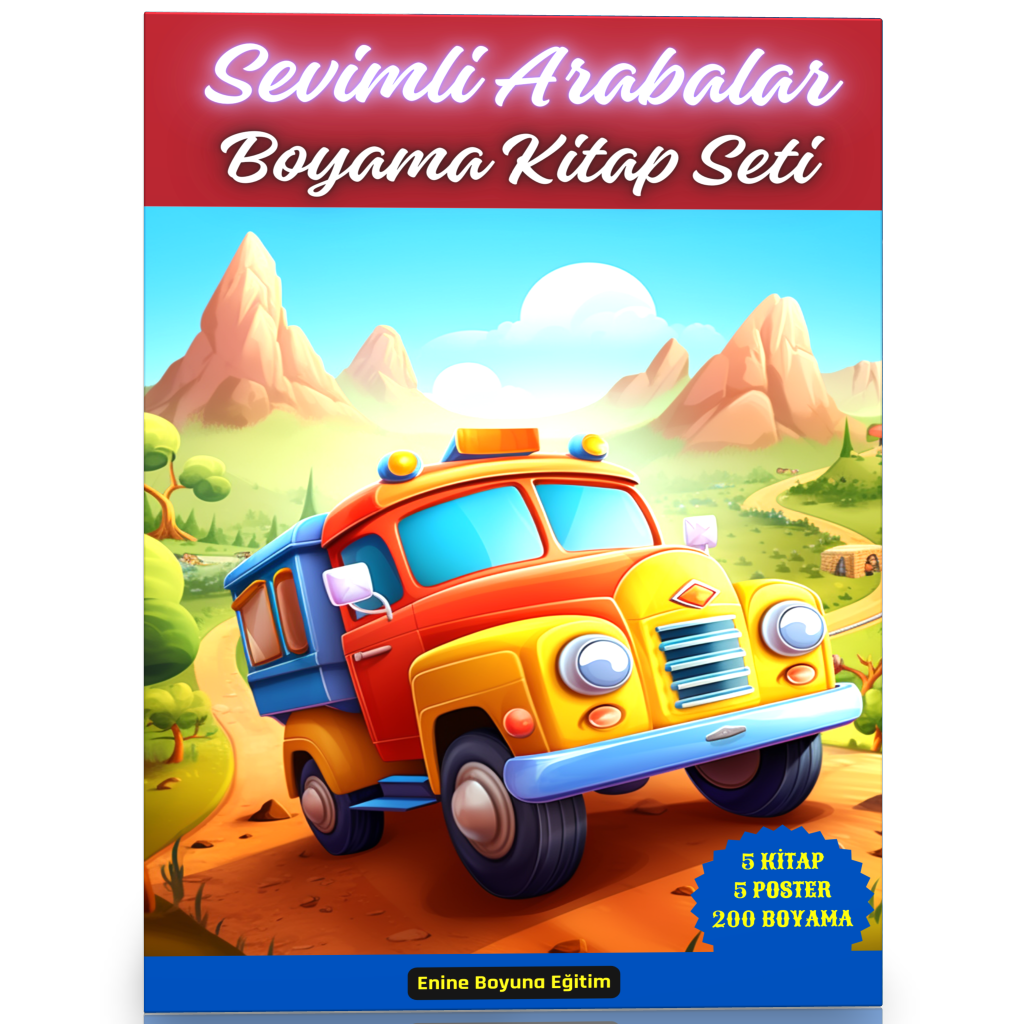 Sevimli Arabalar Boyama Kitap Seti (5 Kitap)