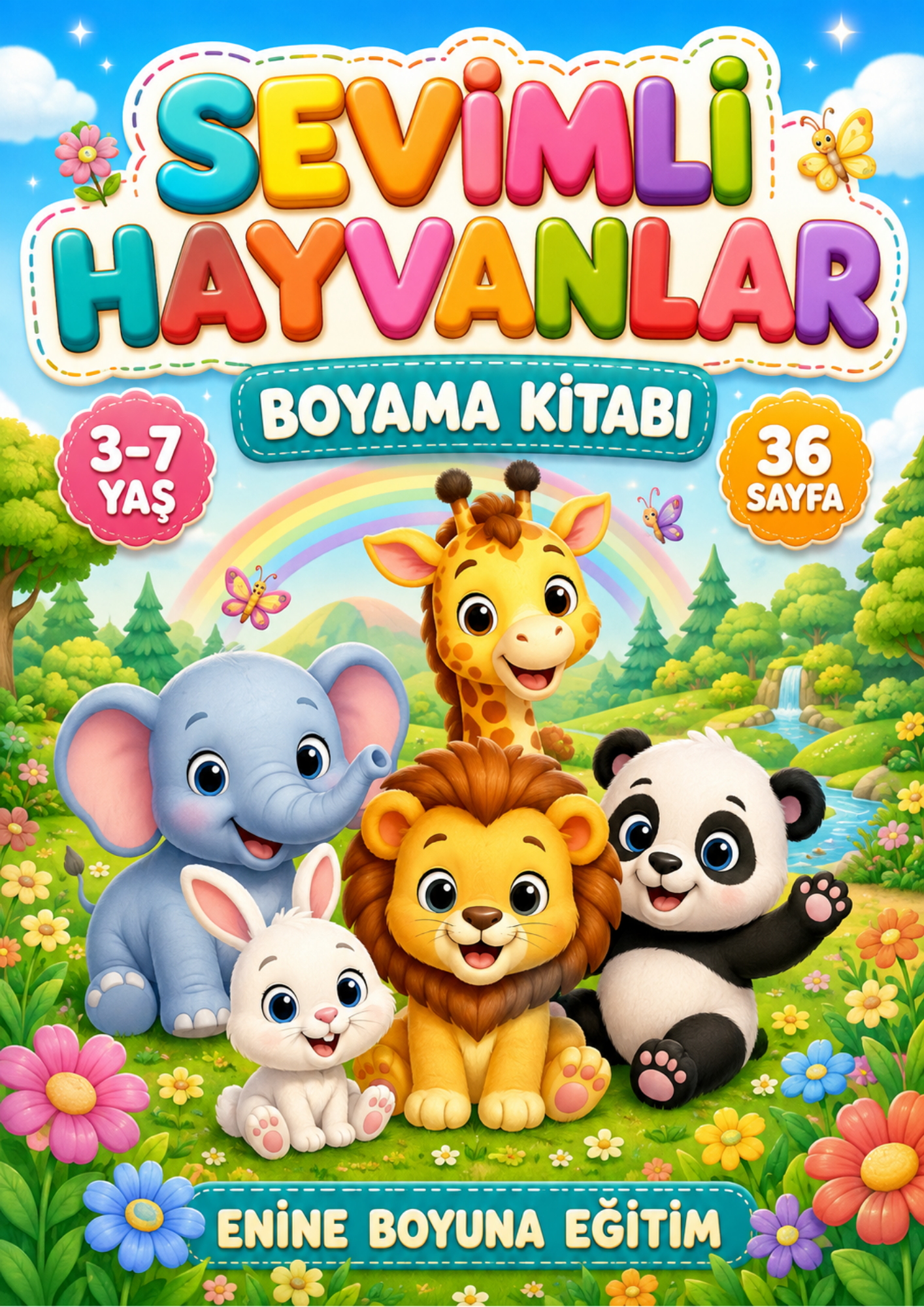 Sevimli Boyama Kitabı Seti – 2 Kitap, Toplam 72 Tam Sayfa