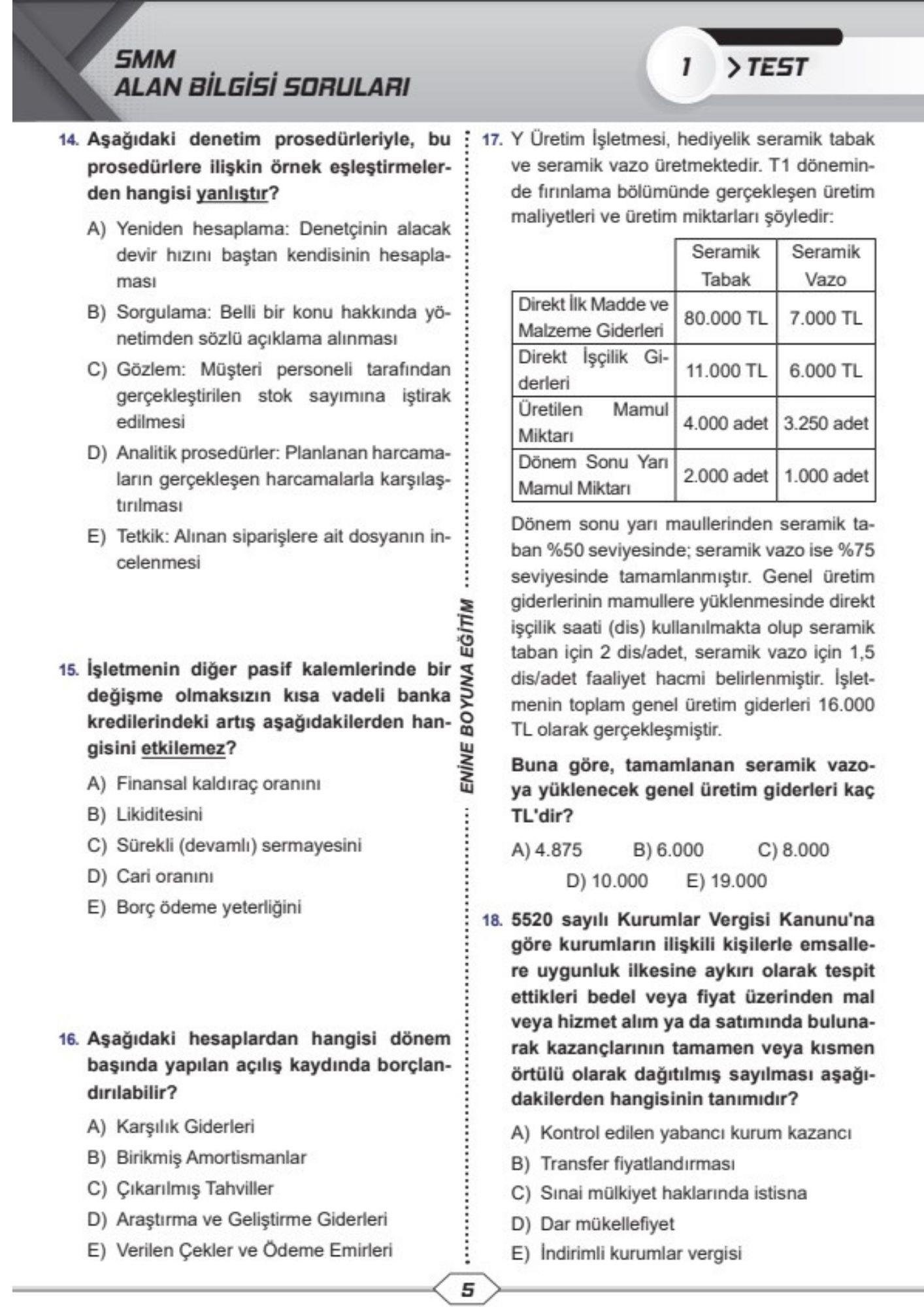 SGS FUL HAZIRLIK SETİ – SMMM Staja Giriş Sınavına Eksiksiz Hazırlık