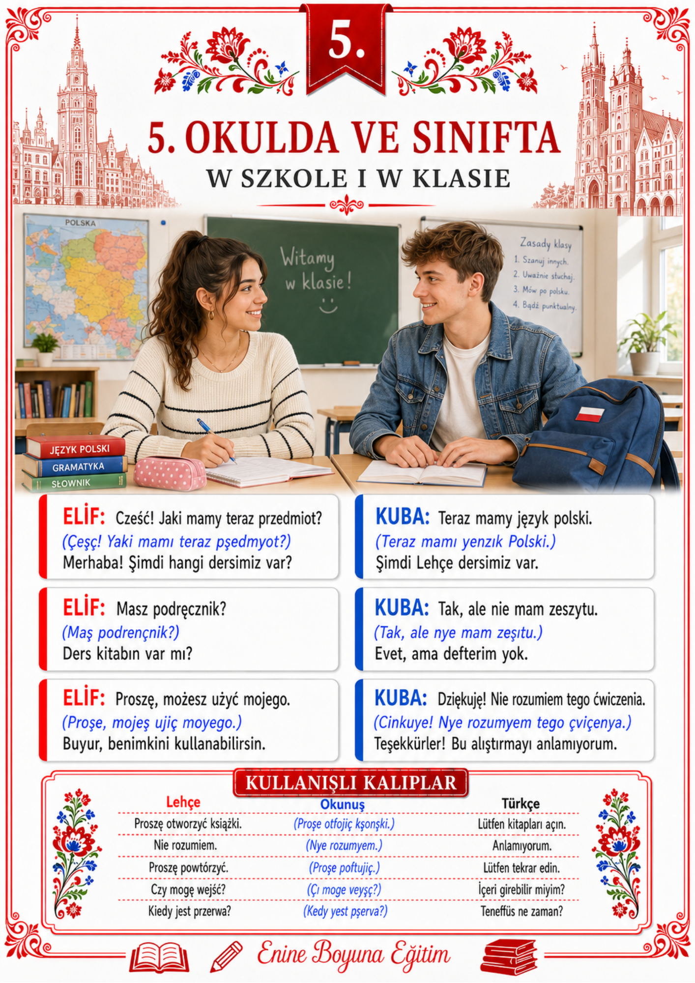 Sıfırdan İleri Seviyeye 130 Derste Lehçe – A1'den B2'ye Lehçe Öğrenme Kitabı