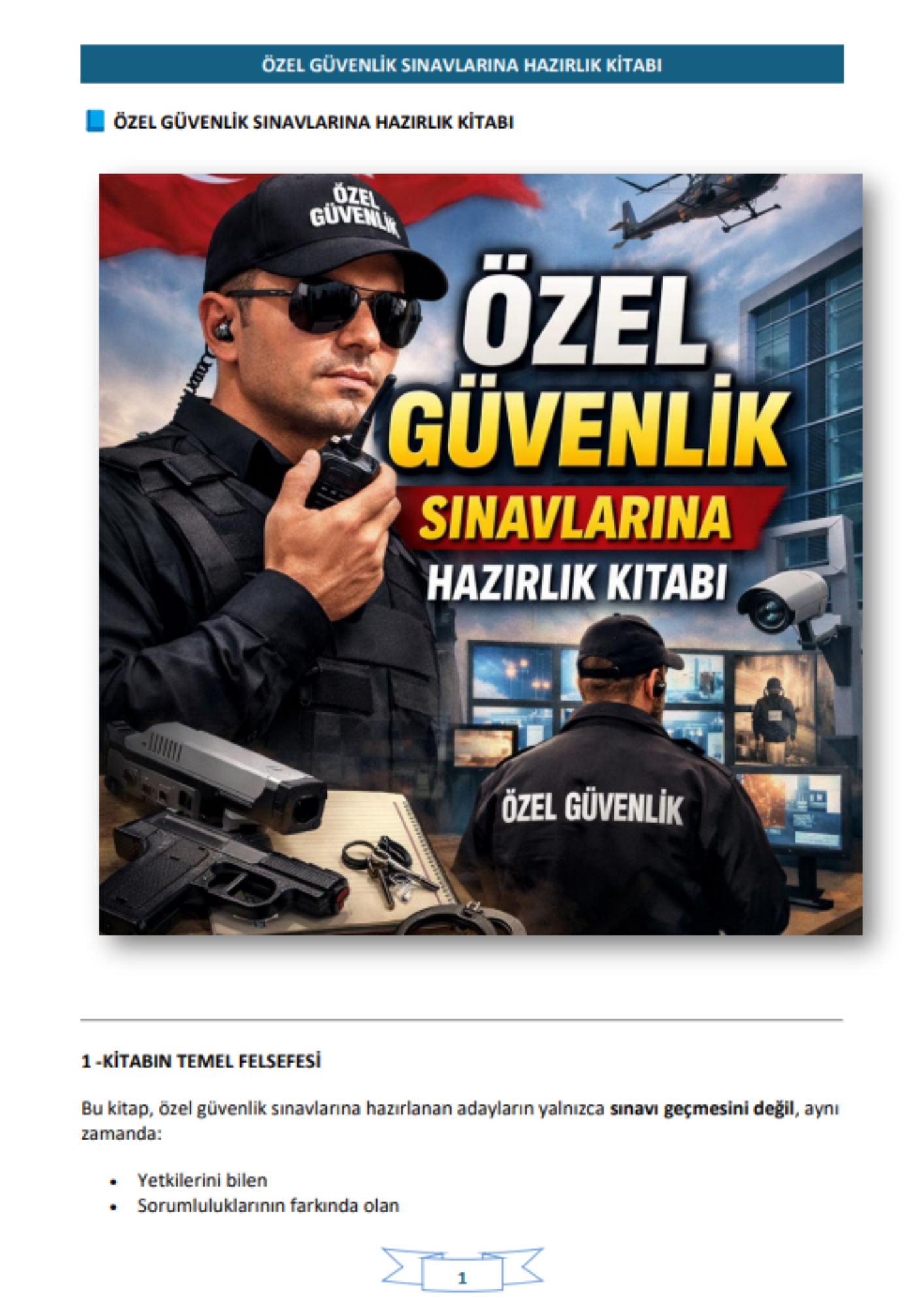 Silahsız Özel Güvenlik Sınavı Hazırlık Kitabı