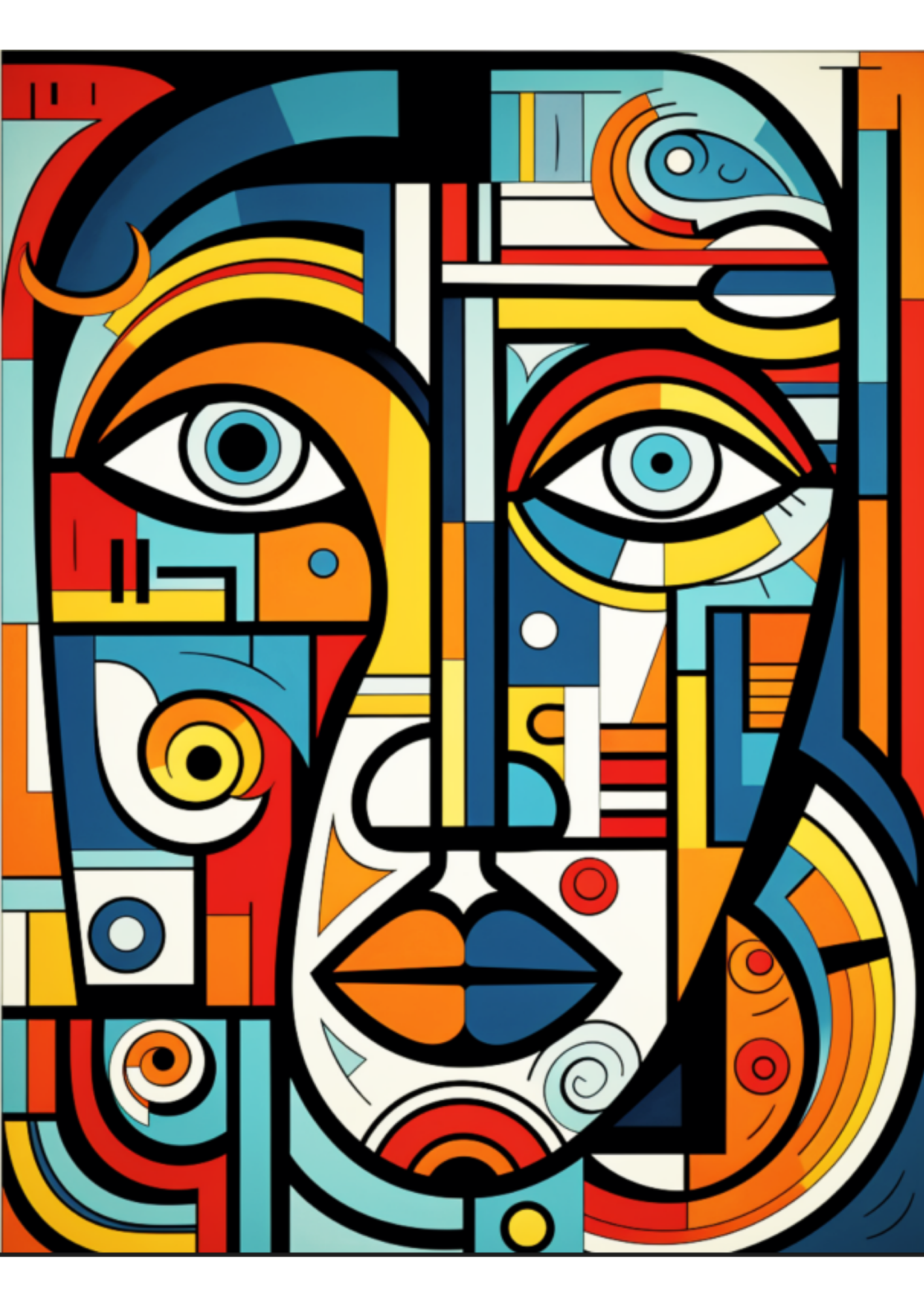 Soyut Yüzler Boyama Kitabı – Abstract Faces (50 Özgün Boyama)