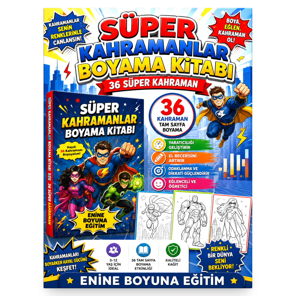 Süper Kahramanlar Boyama Kitabı