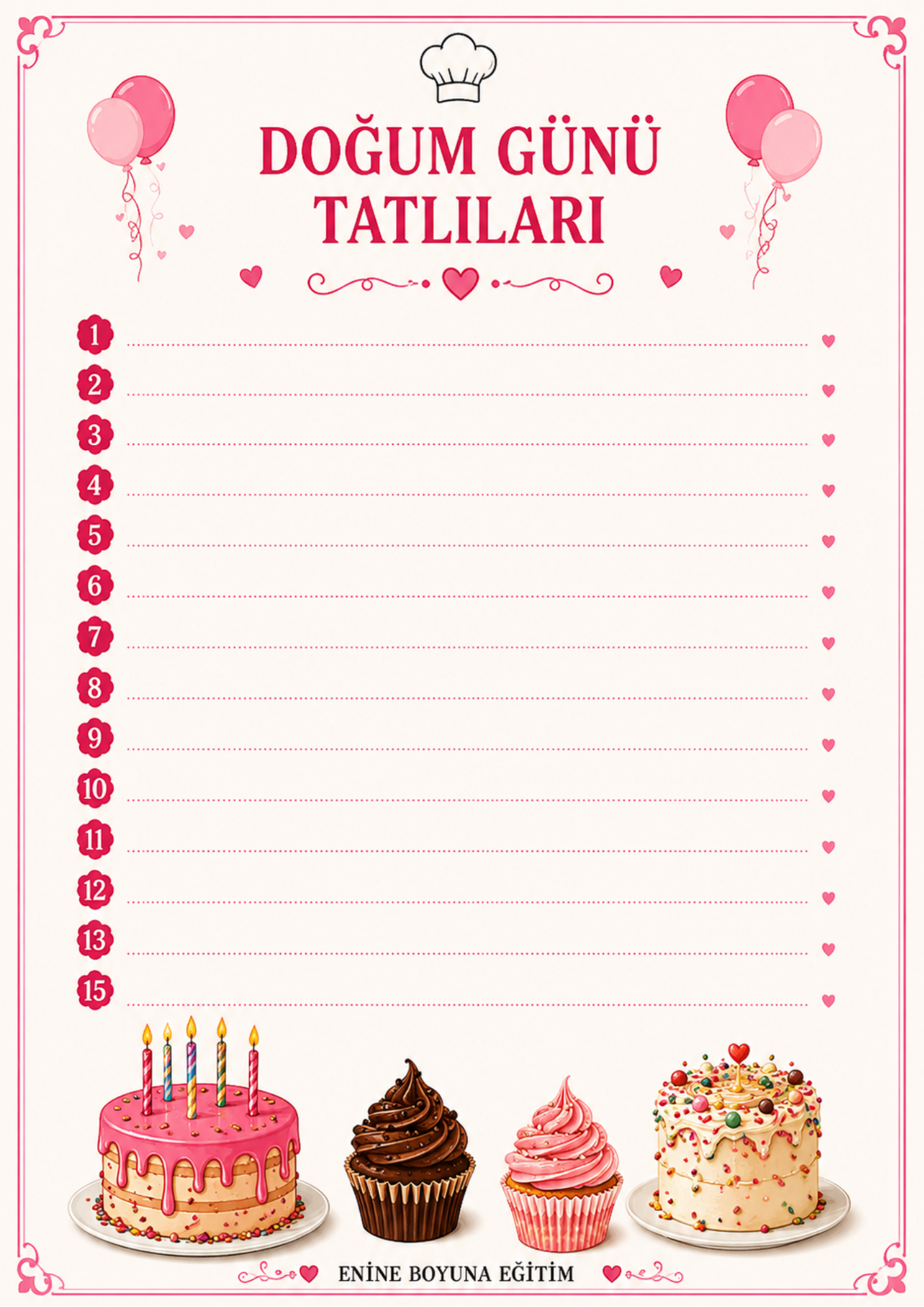 Tatlı Tarifleri Defterim