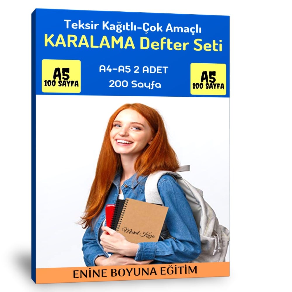 Teksir Kağıtlı Karalama Defter Seti (A4-A5)